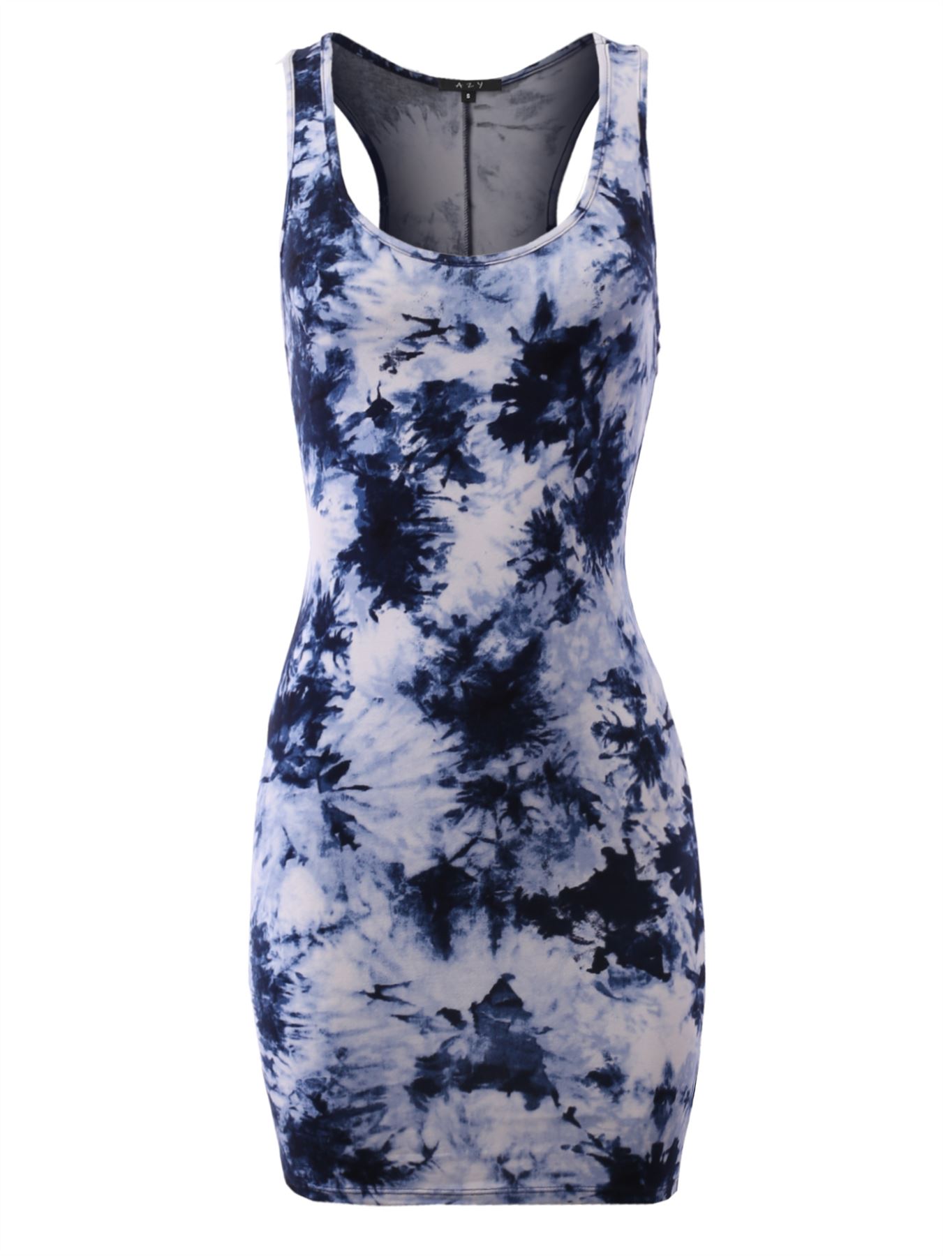 Scoop Neck Racerback Sleeveless Bodycon Dress - Picture 8 of 9