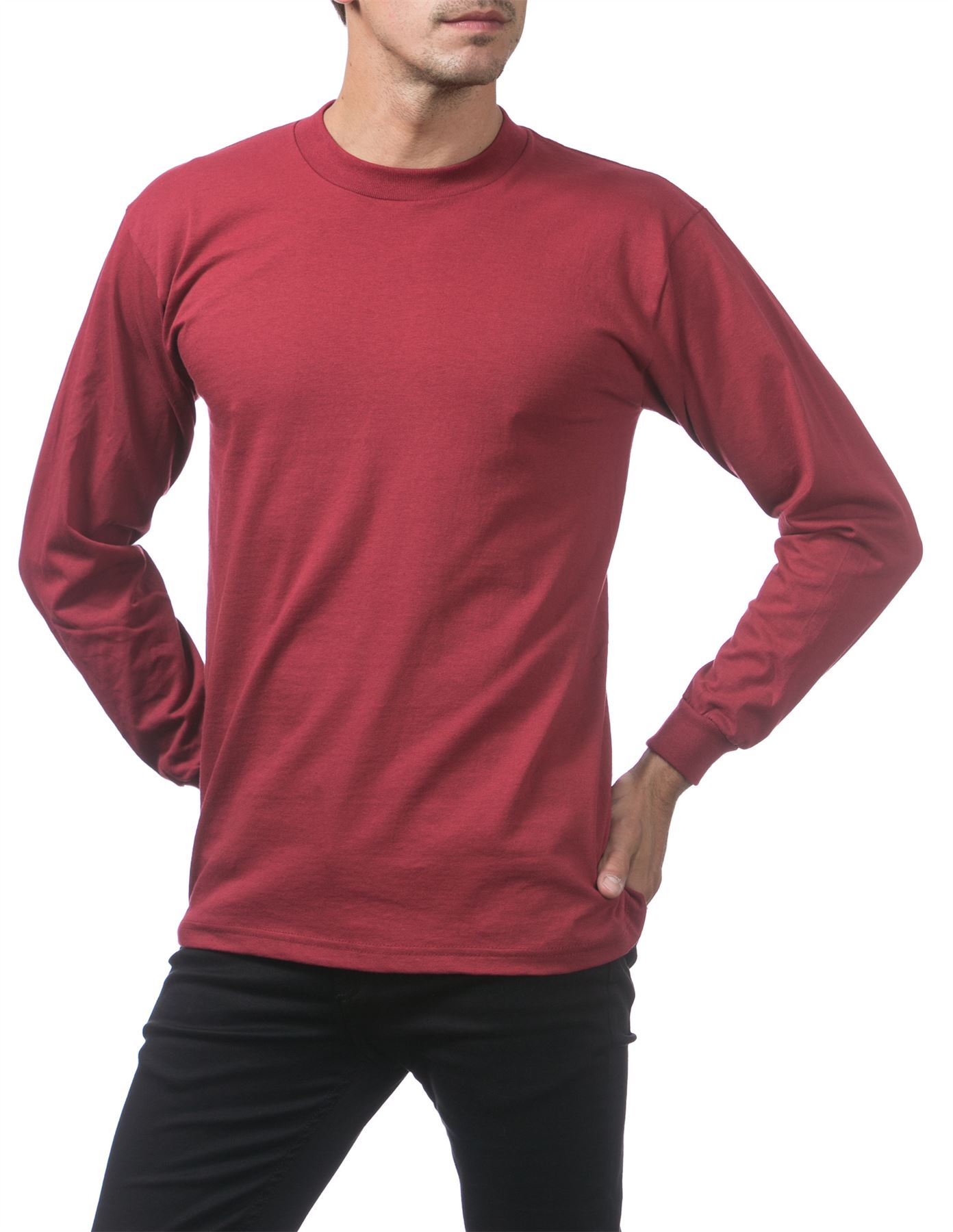 Pro Club Heavyweight Cotton Long Sleeve Crew Neck T-shirt - Picture 39 of 90
