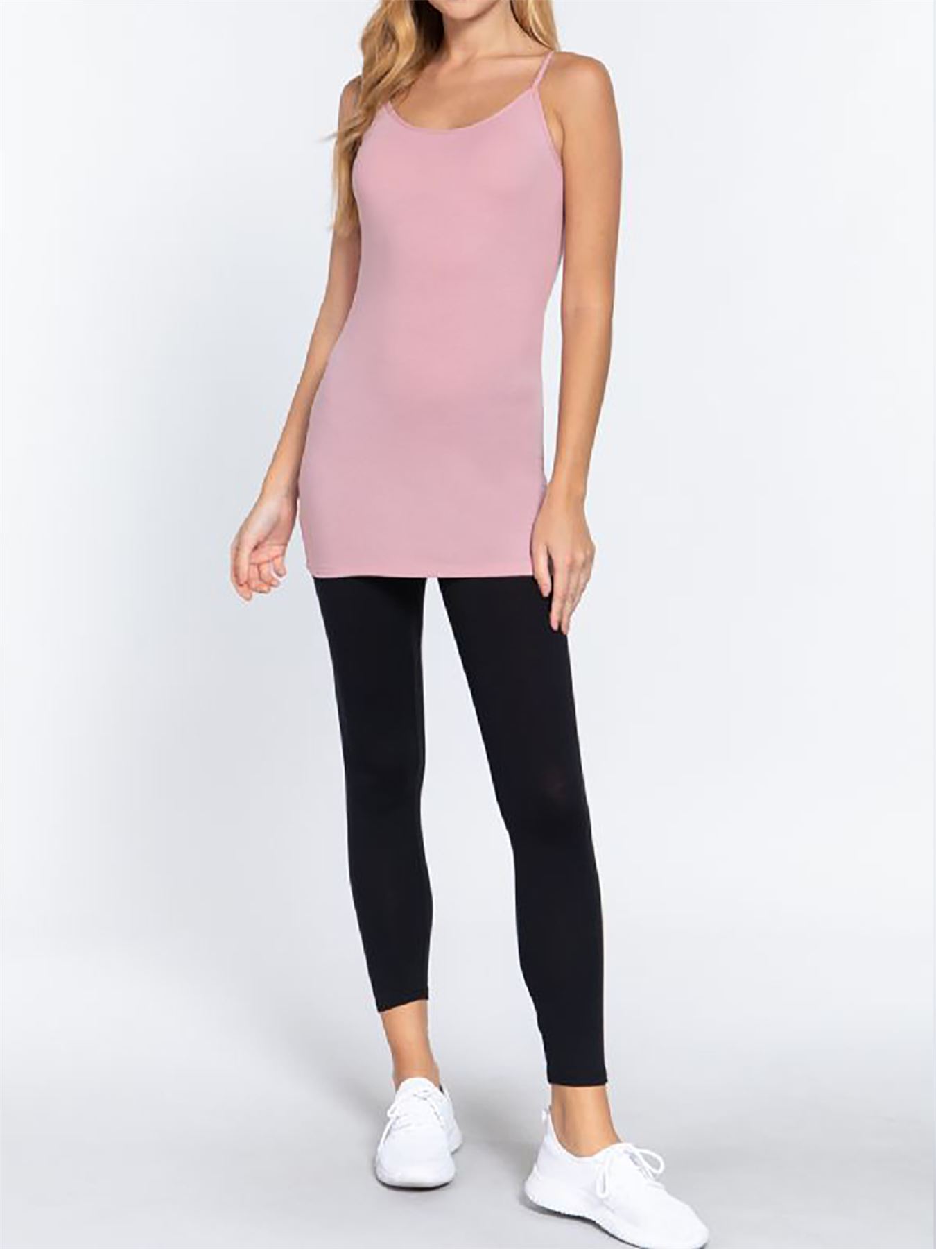 Basic Long Line Adjustable Spaghetti Strap Cami Tank Tops - Picture 89 of 150