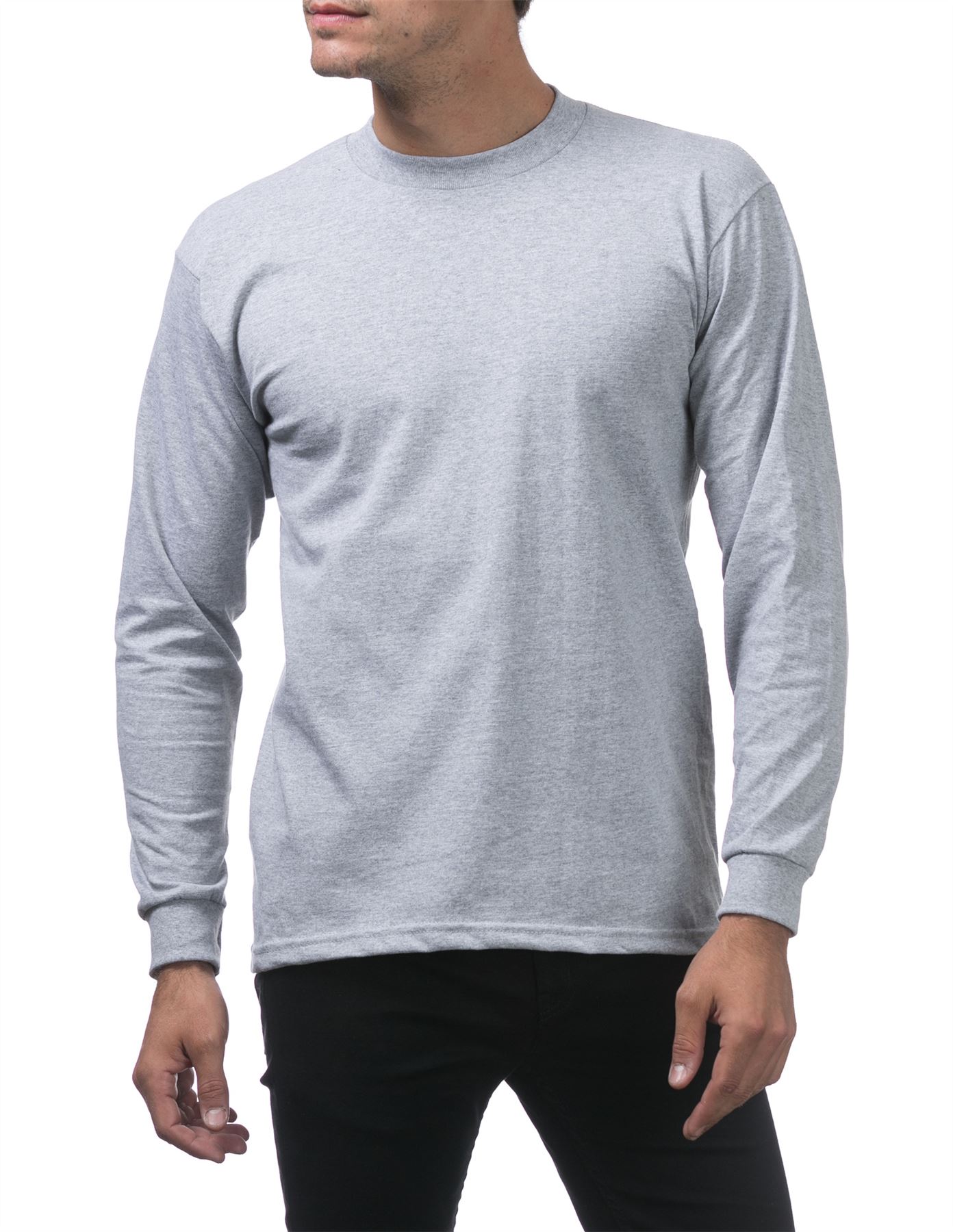 Pro Club Heavyweight Cotton Long Sleeve Crew Neck T-shirt - Picture 29 of 90
