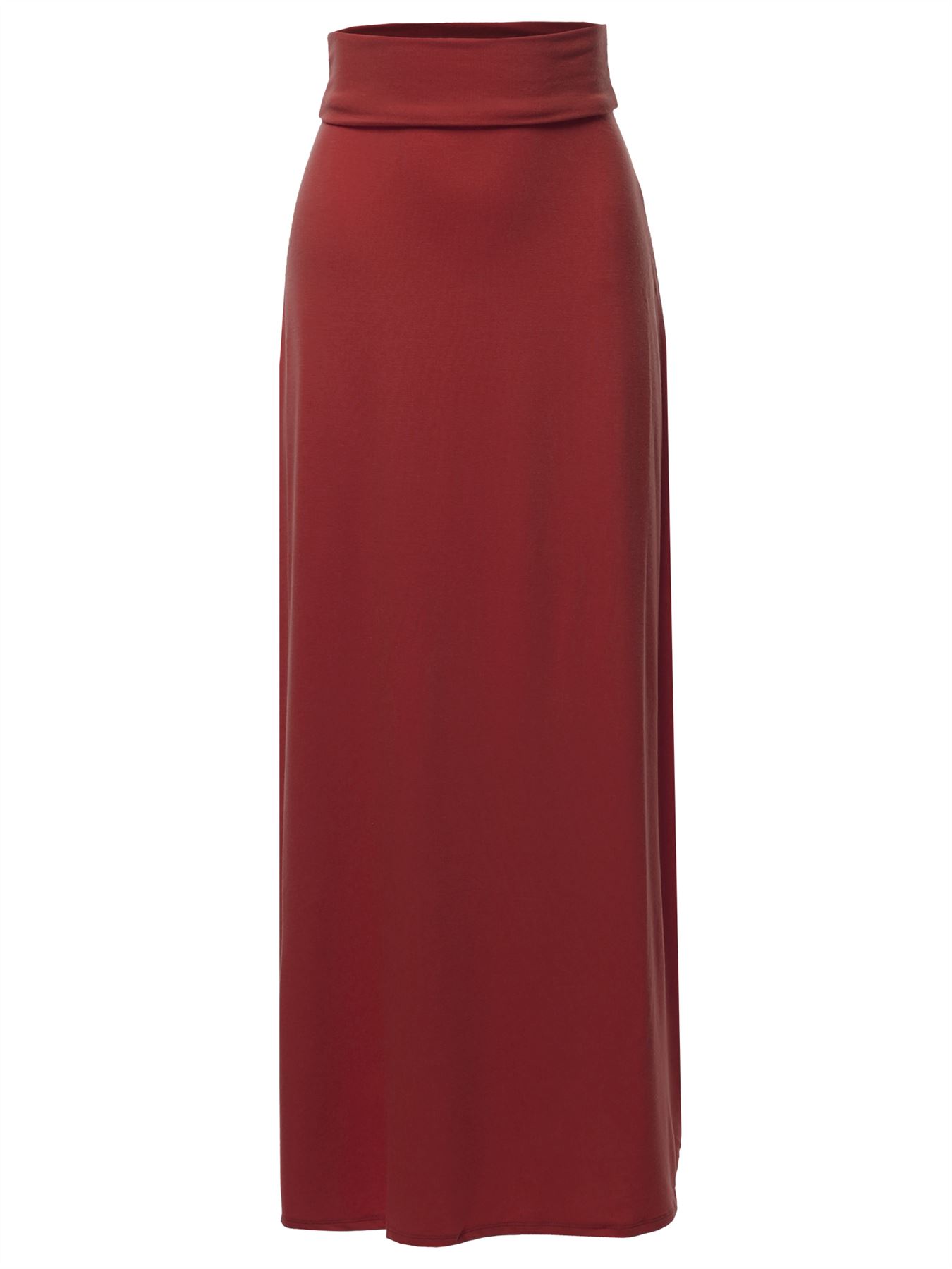 Basic Foldable High Waist Floor Length Maxi Skirts - Picture 23 of 33