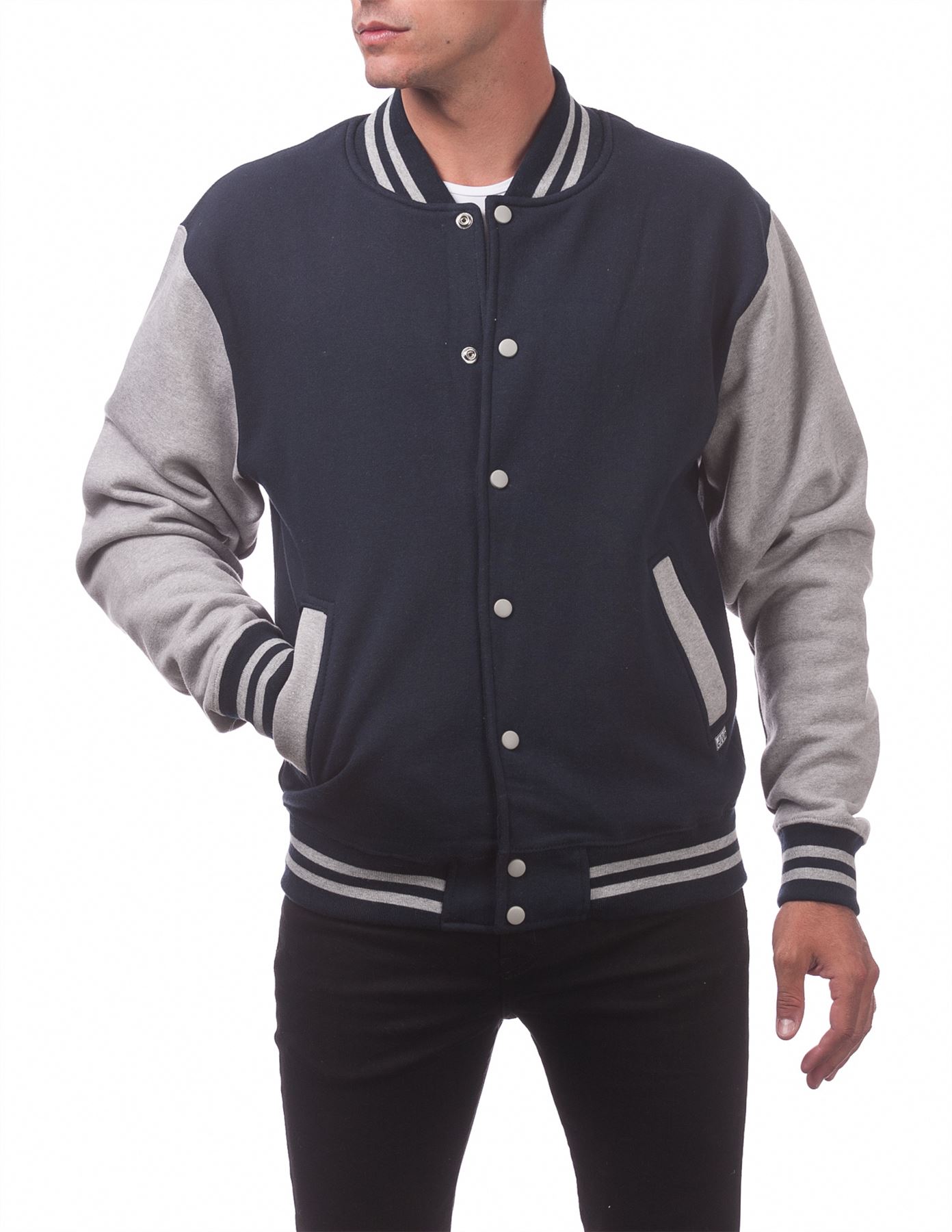 Men's Varsity Fleece Baseball Jacket - Picture 29 of 41