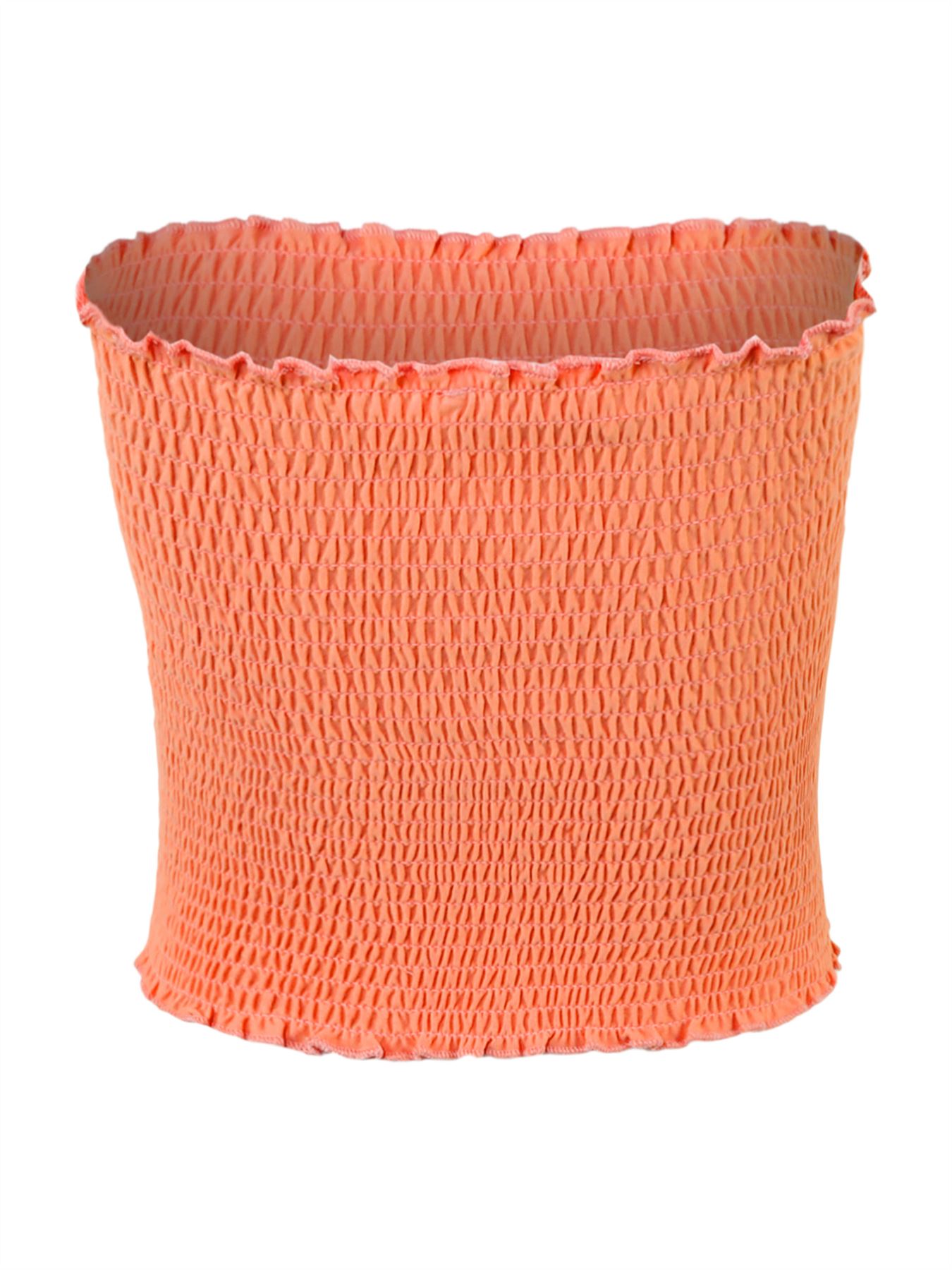 Sexy Fitted Strapless Cotton Smocked Tube Crop Tops - Picture 92 of 116