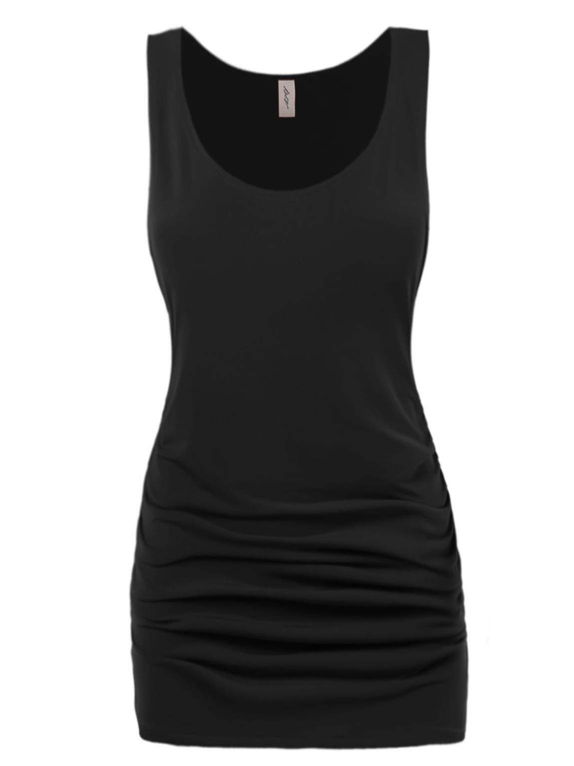 Top sin mangas de tela premium ajustada lateral fruncida - Imagen 51 de 204