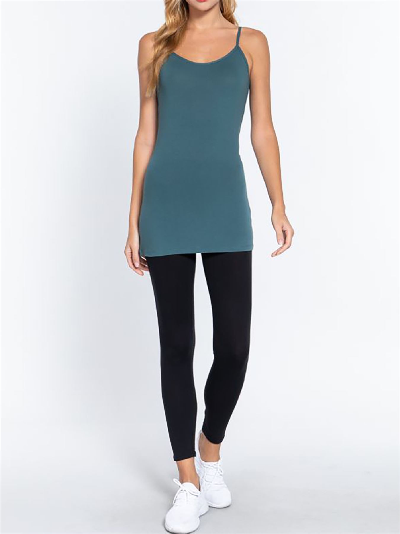 Basic Long Line Adjustable Spaghetti Strap Cami Tank Tops - Picture 29 of 150