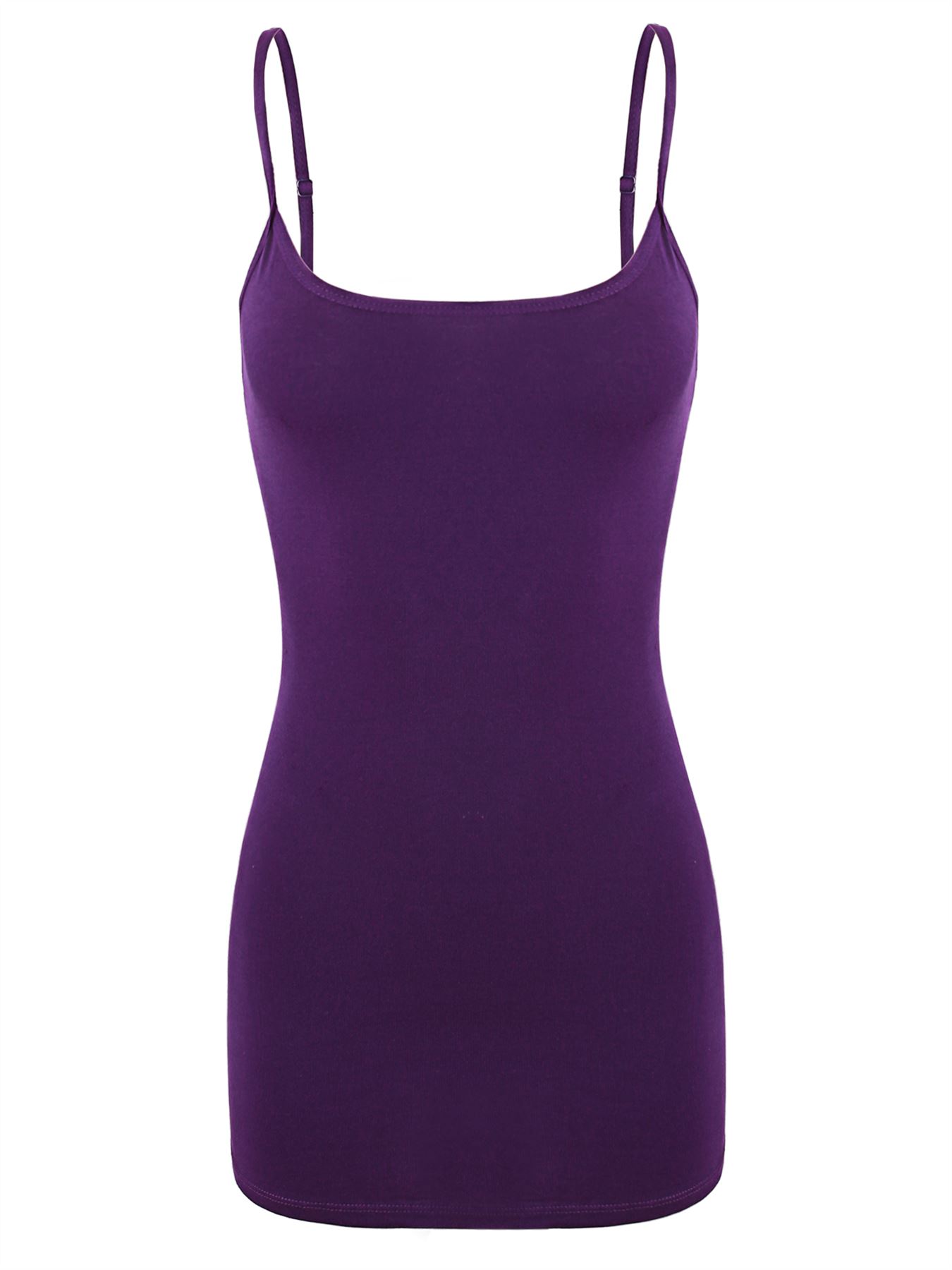 Basic Long Line Adjustable Spaghetti Strap Cami Tank Tops - Picture 130 of 150