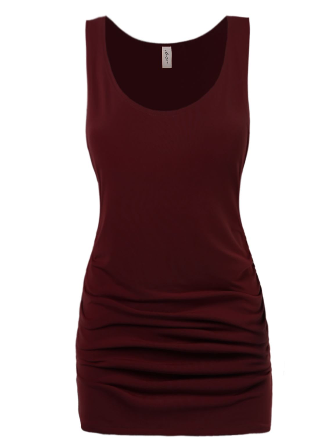 Top sin mangas de tela premium ajustada lateral fruncida - Imagen 103 de 204