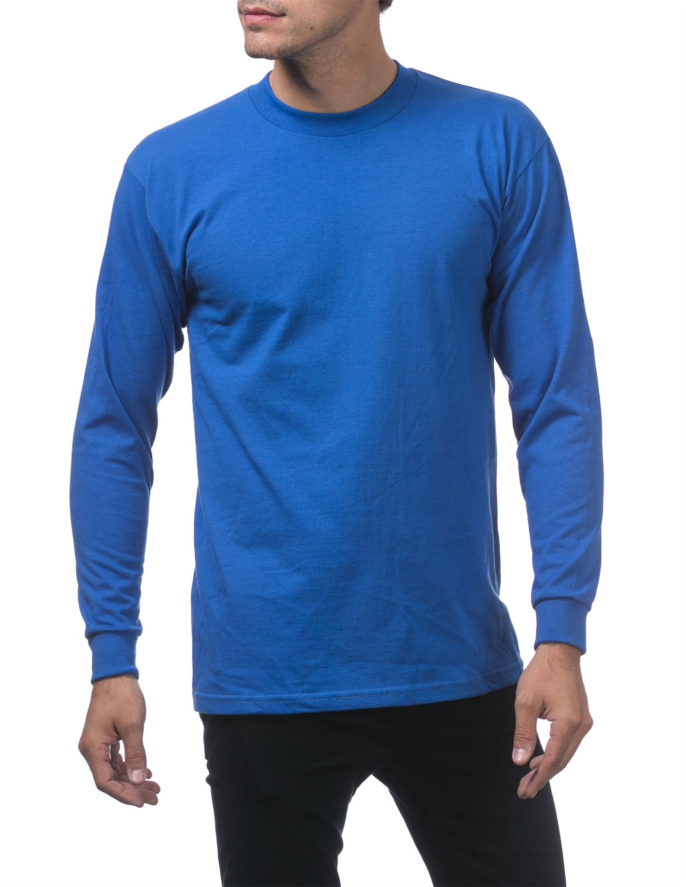 Pro Club Heavyweight Cotton Long Sleeve Crew Neck T-shirt - Picture 82 of 90
