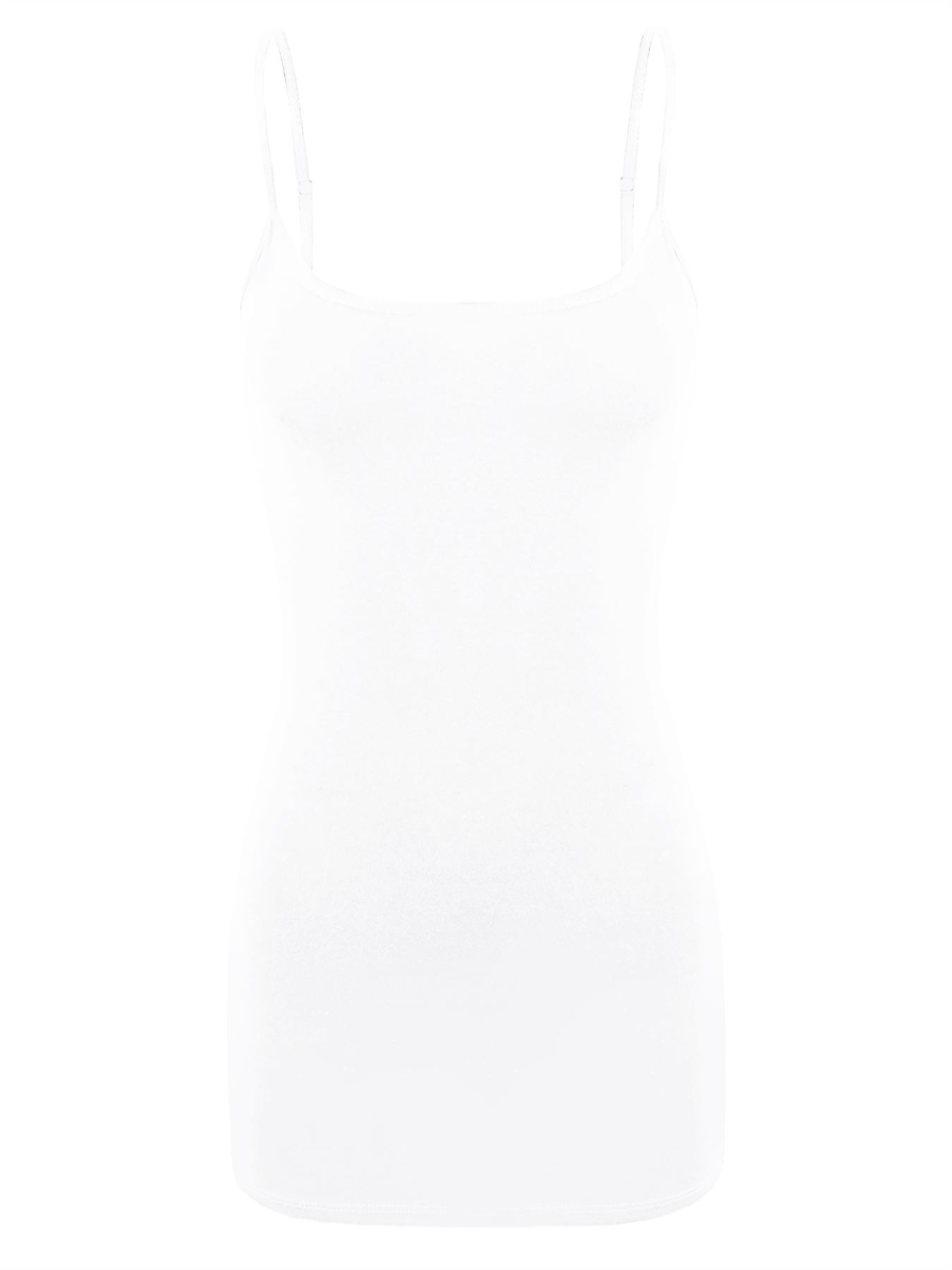 Basic Long Line Adjustable Spaghetti Strap Cami Tank Tops - Picture 142 of 150