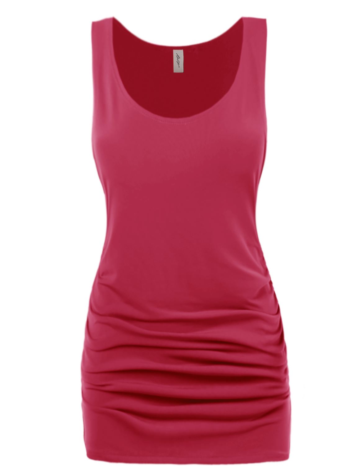 Top sin mangas de tela premium ajustada lateral fruncida - Imagen 107 de 204
