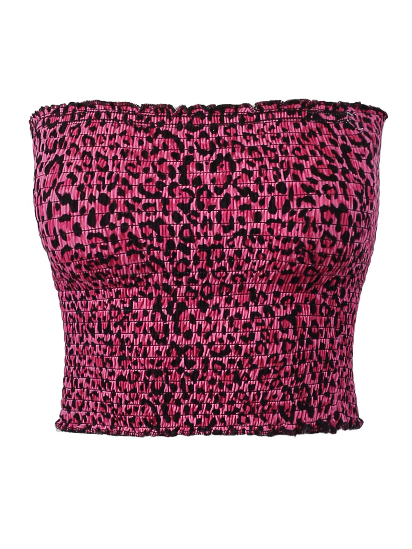 Sexy Fitted Strapless Cotton Smocked Tube Crop Tops - Picture 68 of 116