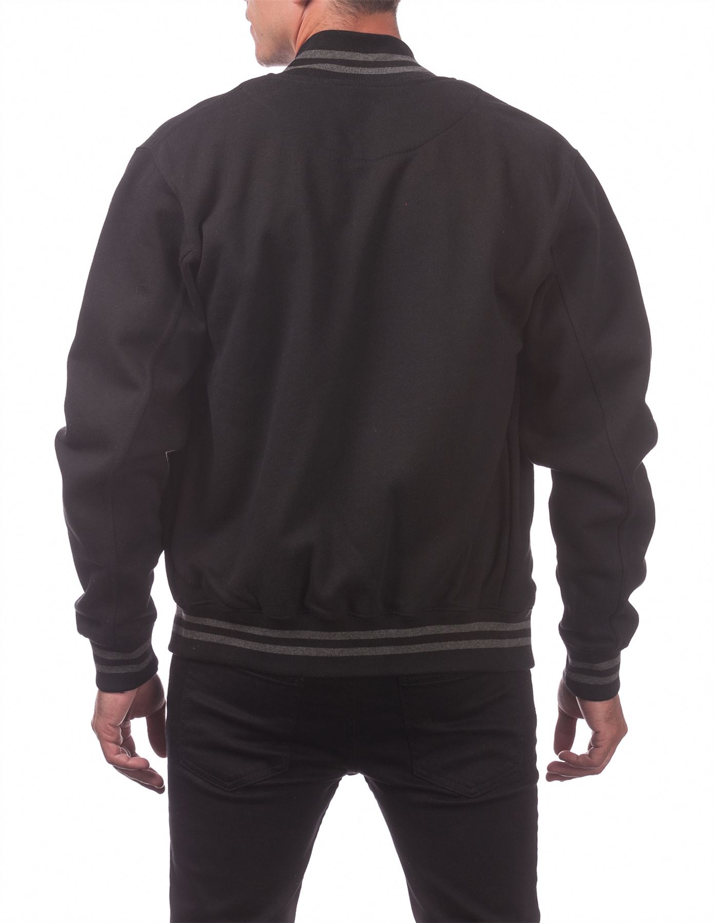 Men's Varsity Fleece Baseball Jacket - Picture 3 of 41