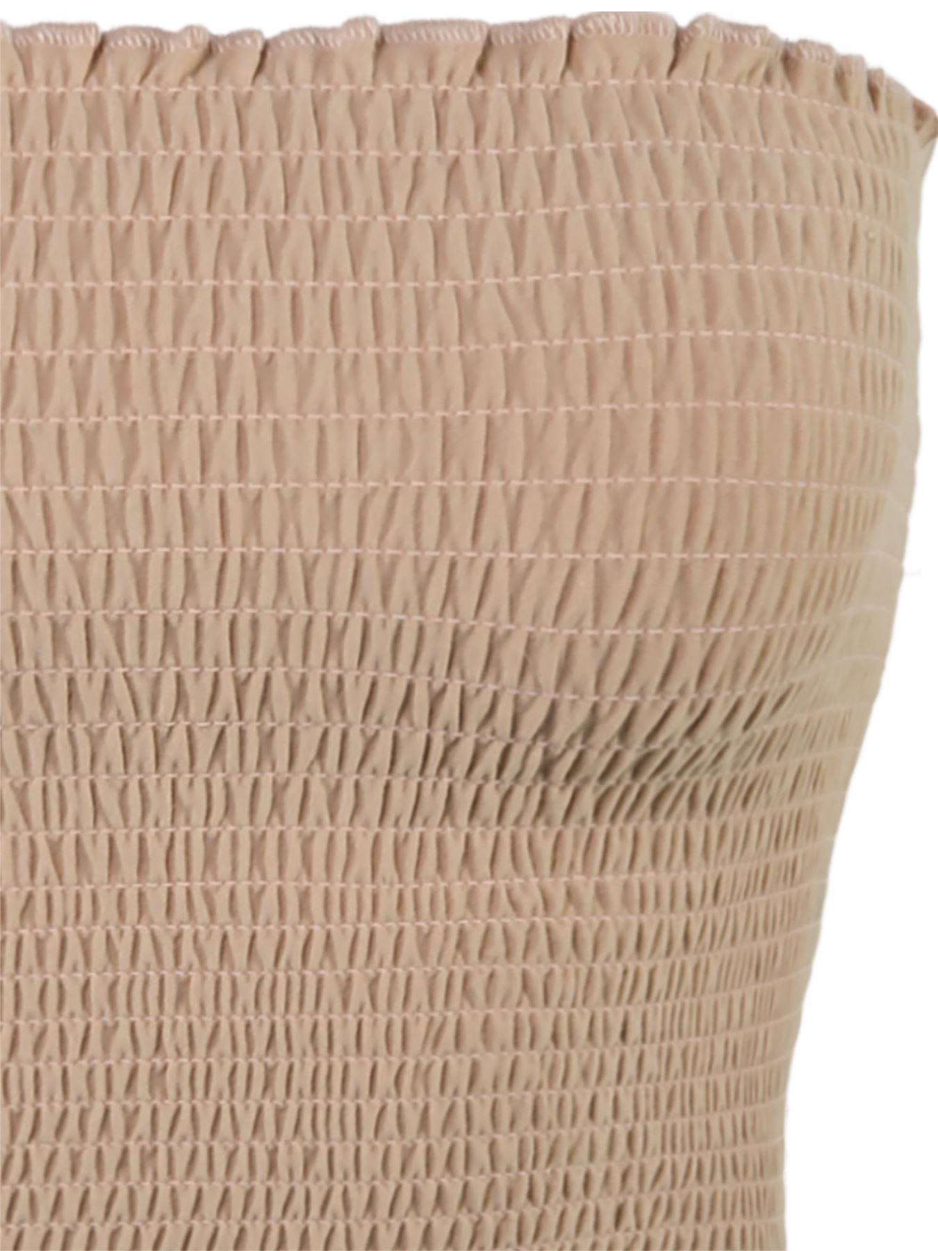 Sexy Fitted Strapless Cotton Smocked Tube Crop Tops - Picture 22 of 116