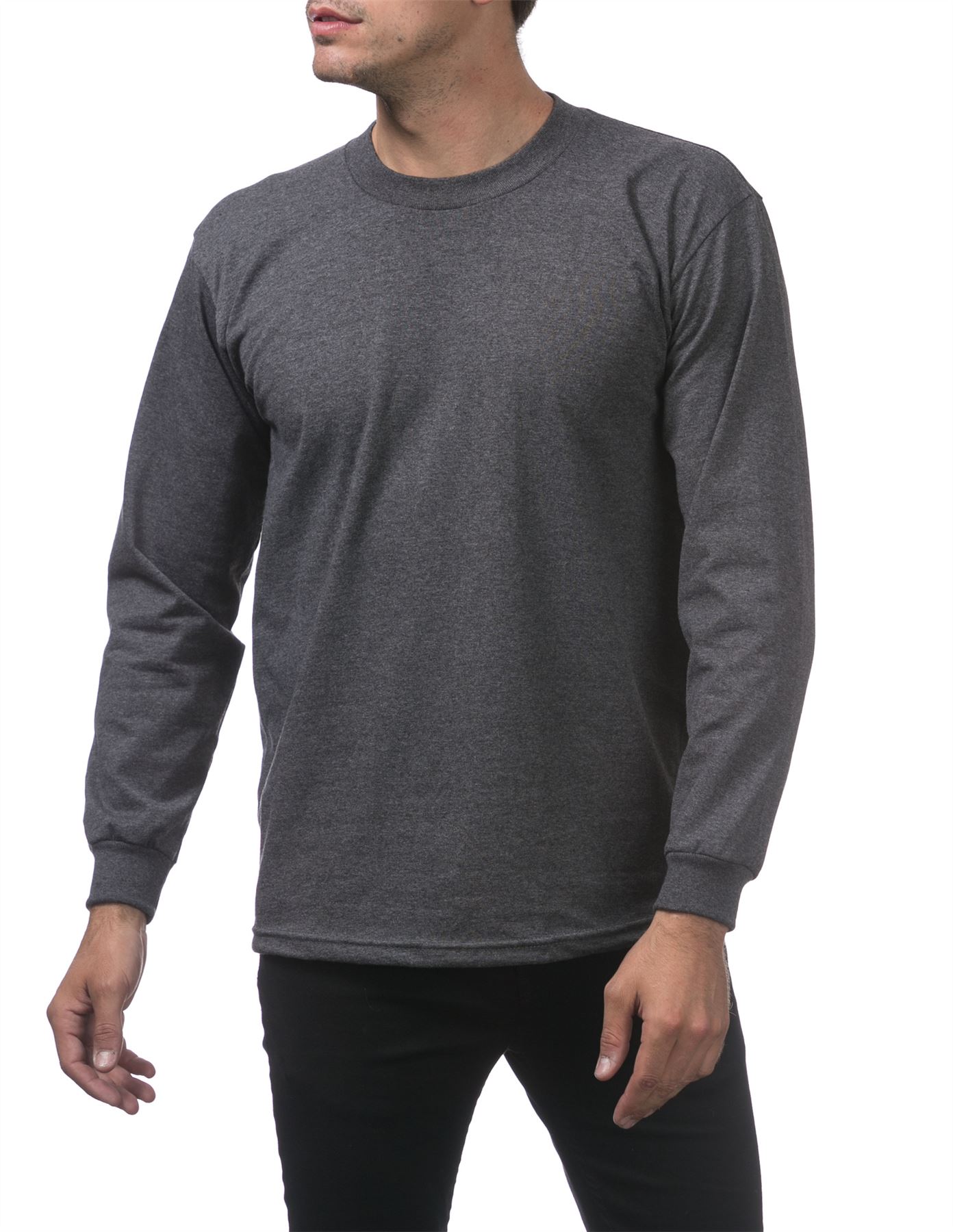 Pro Club Heavyweight Cotton Long Sleeve Crew Neck T-shirt - Picture 17 of 90