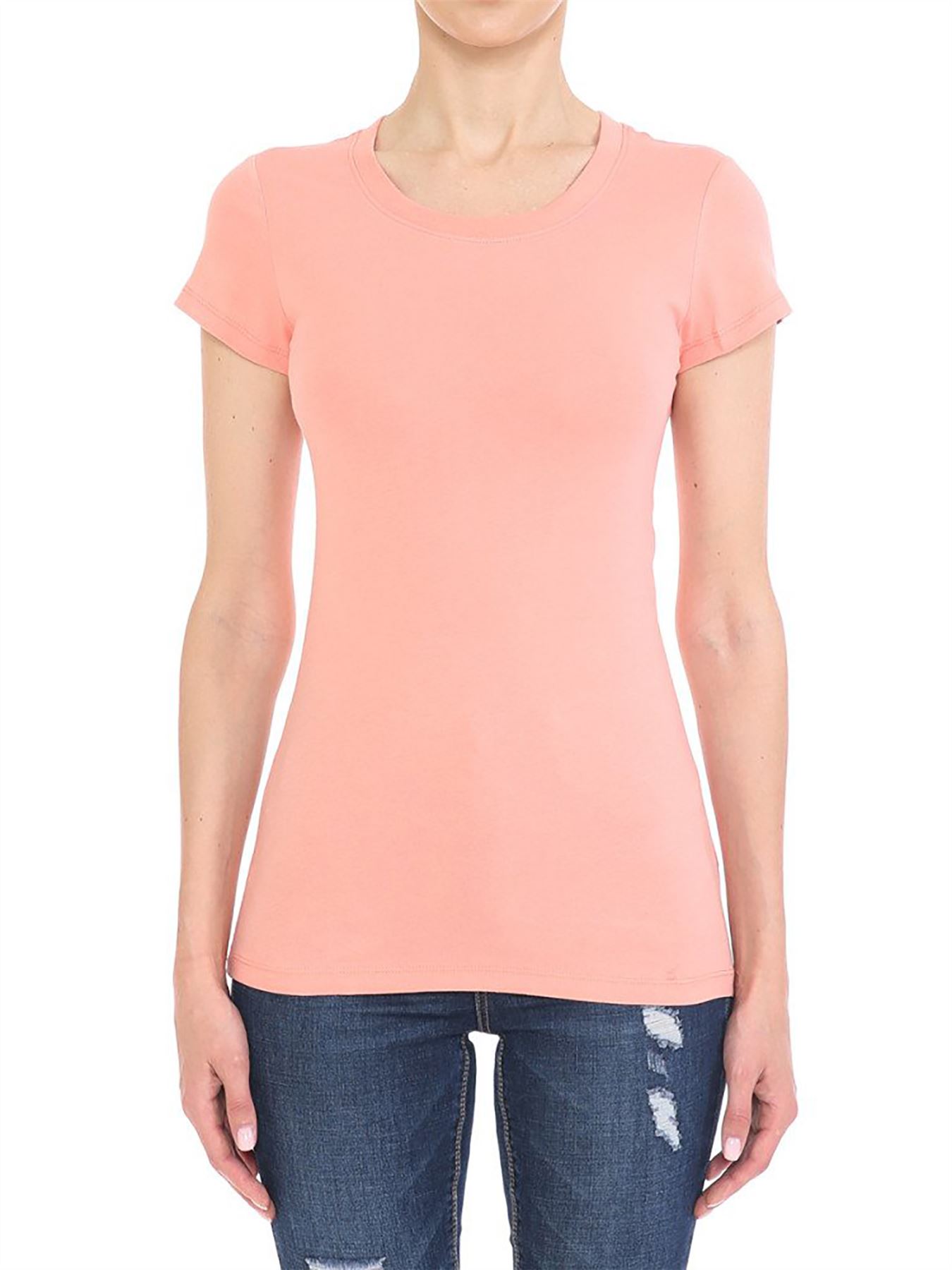 Crew Neck Short Sleeve Basic Top Shirts - Picture 19 of 21
