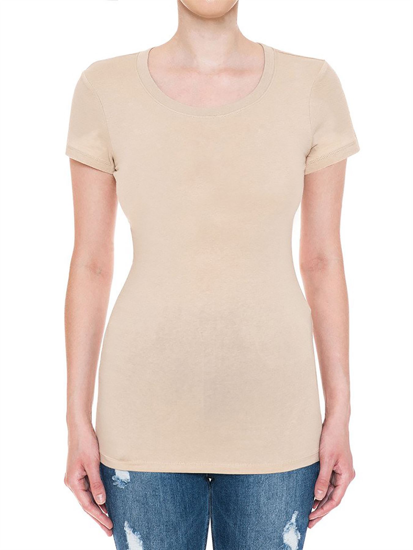 Crew Neck Short Sleeve Basic Top Shirts - Picture 7 of 21