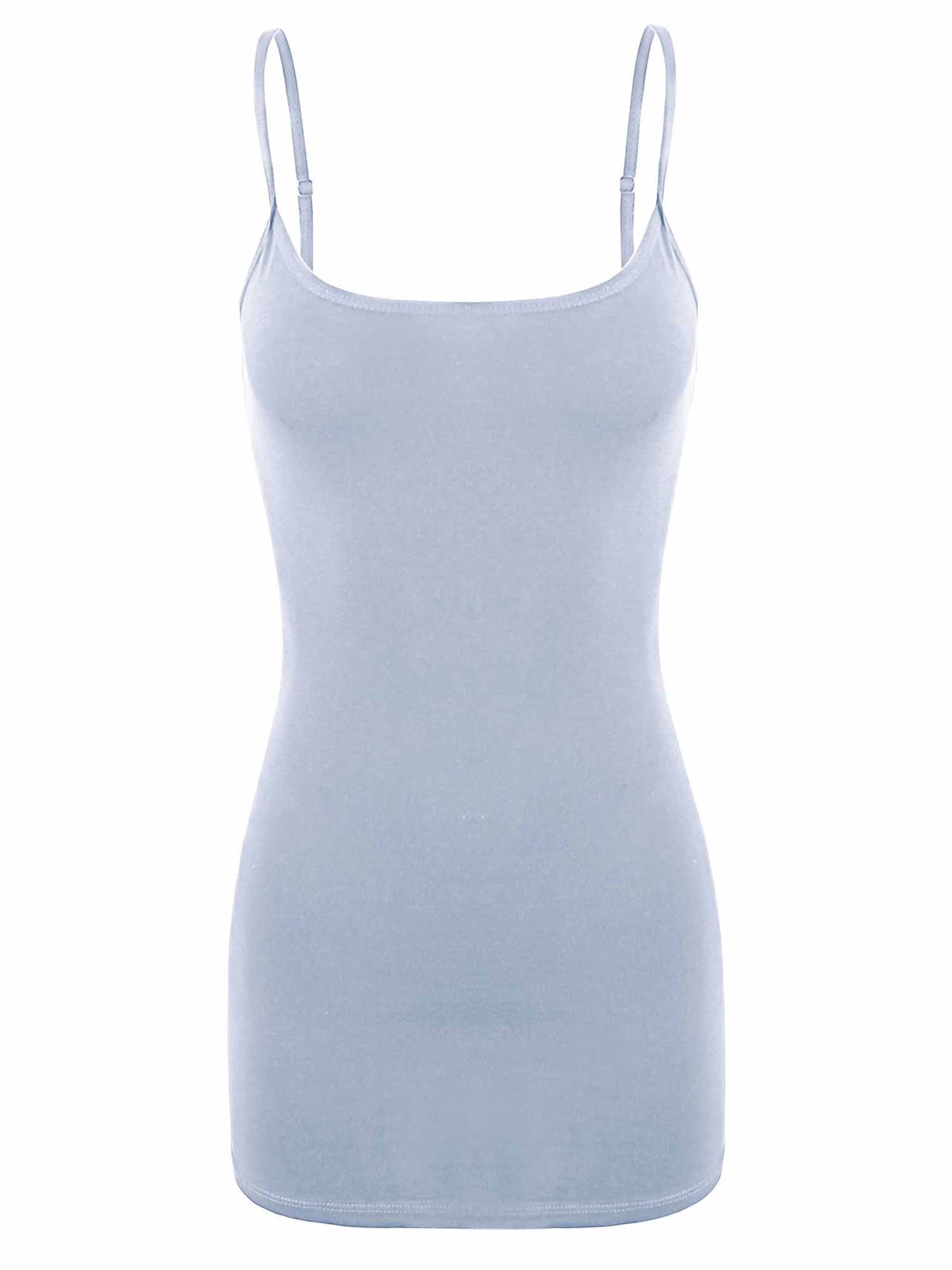 Basic Long Line Adjustable Spaghetti Strap Cami Tank Tops - Picture 138 of 150