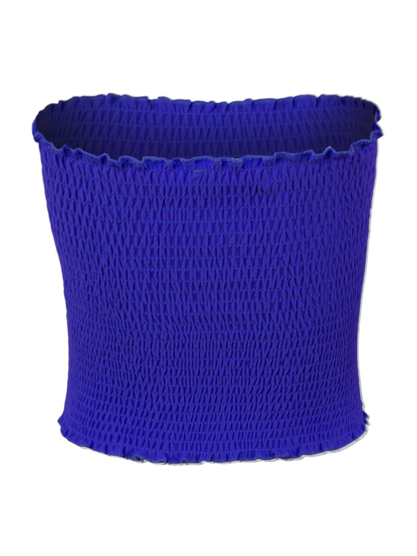 Sexy Fitted Strapless Cotton Smocked Tube Crop Tops - Picture 30 of 116