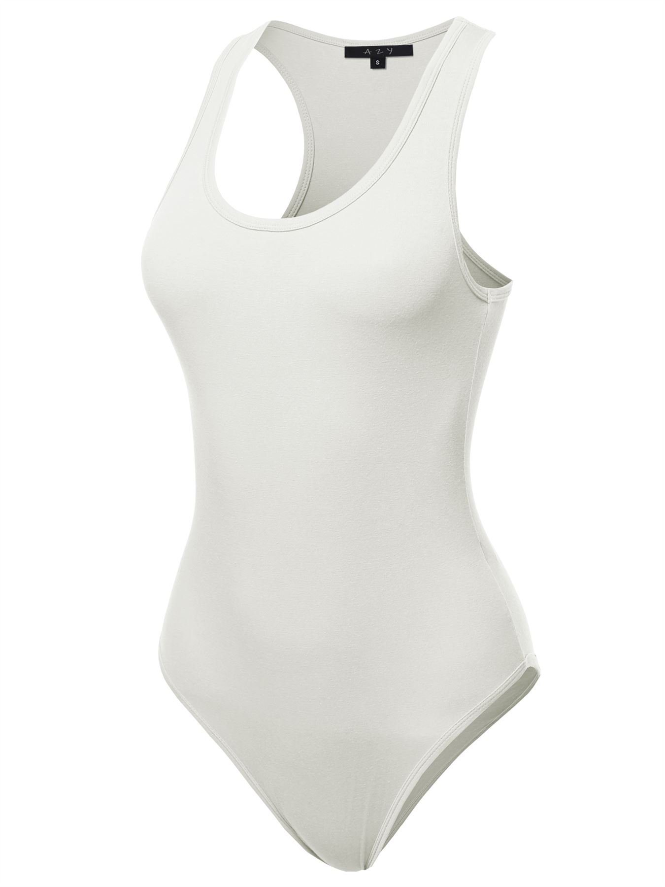 Womens Fashion Basic Premium Cotton Racerback Sleeveless Tank Body Suit Womens Fashion Basic Premium Cotton Racerback Sleeveless Tank Body Suit