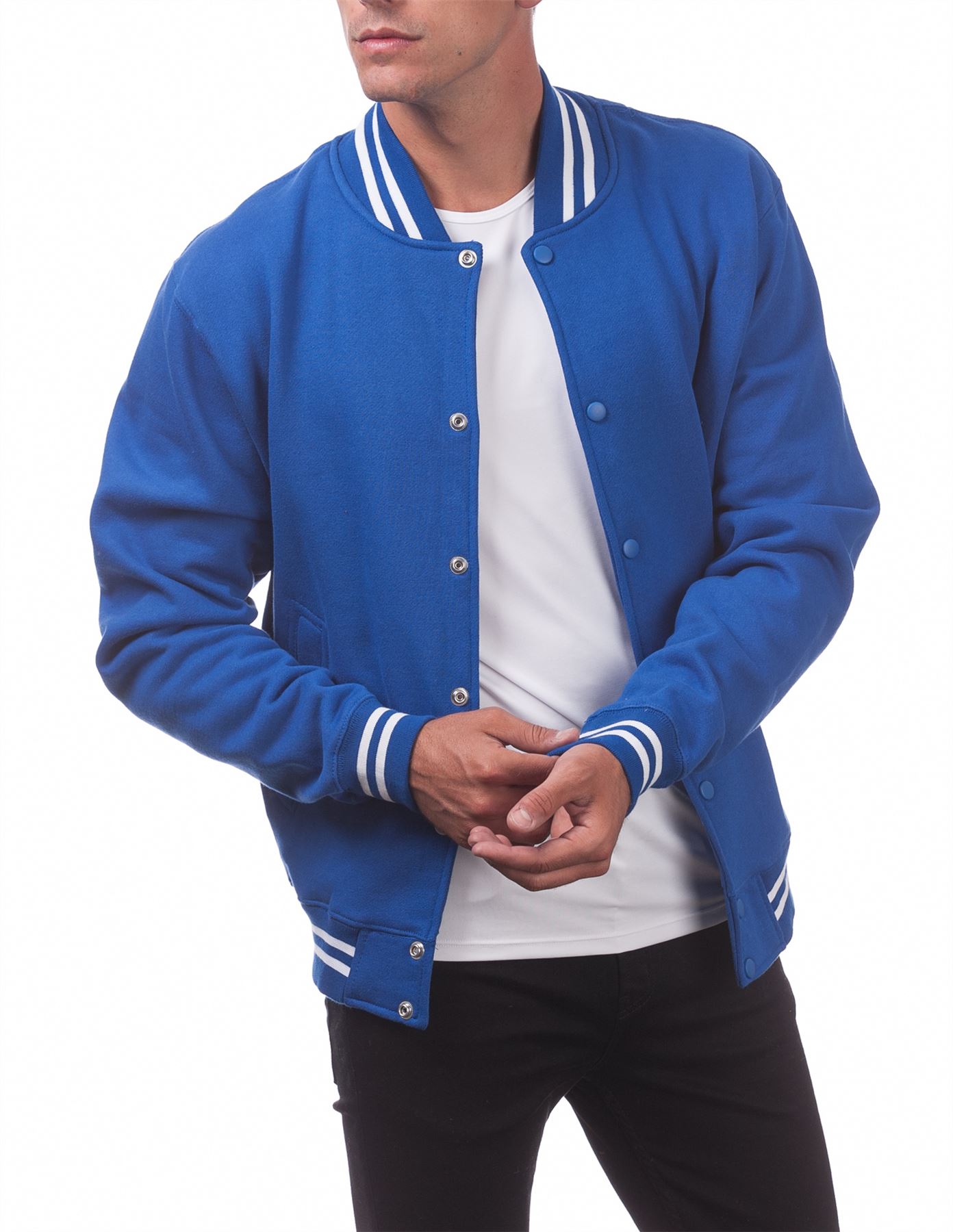 Men's Varsity Fleece Baseball Jacket - Picture 41 of 41