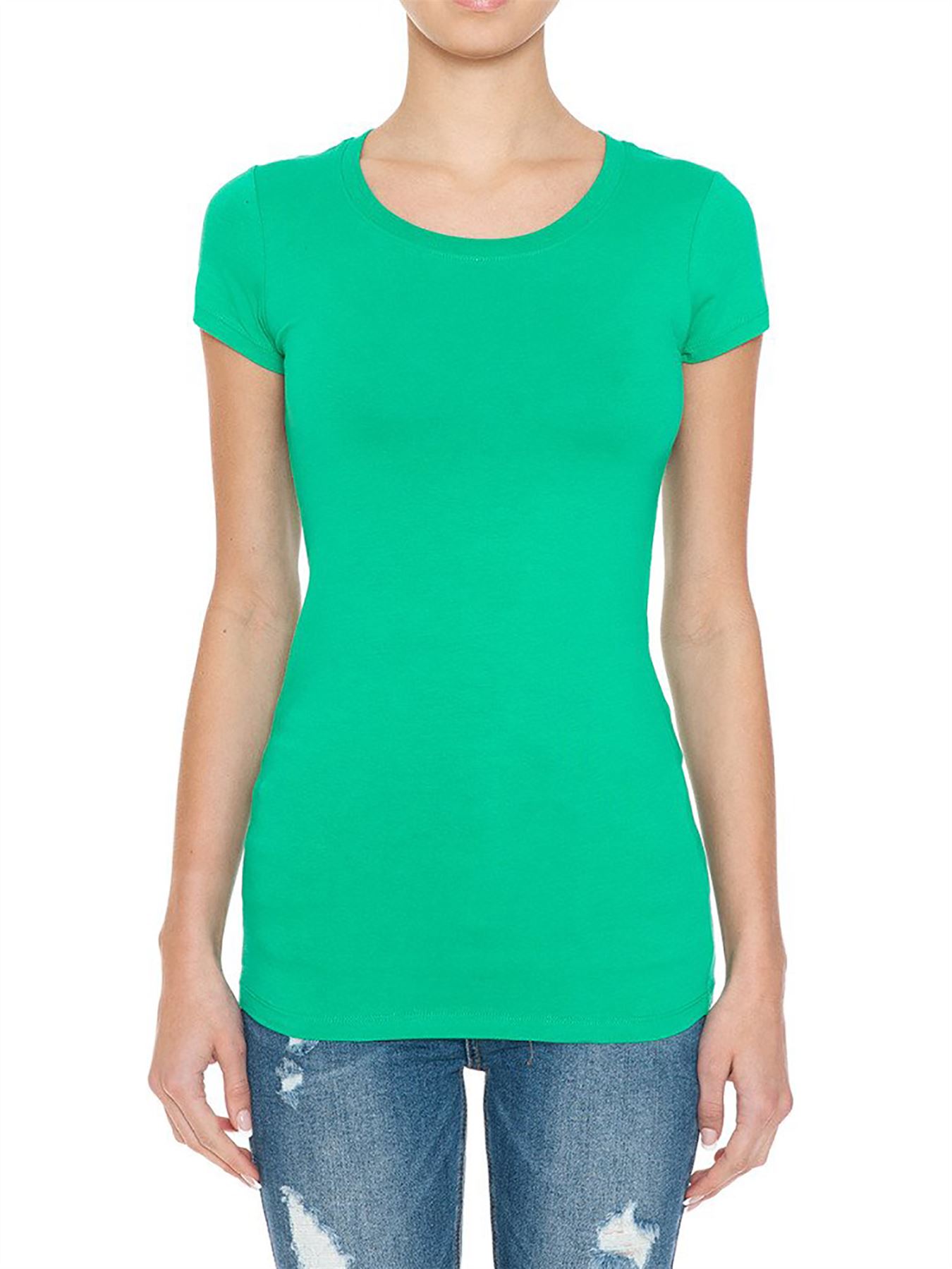 Crew Neck Short Sleeve Basic Top Shirts - Picture 10 of 21