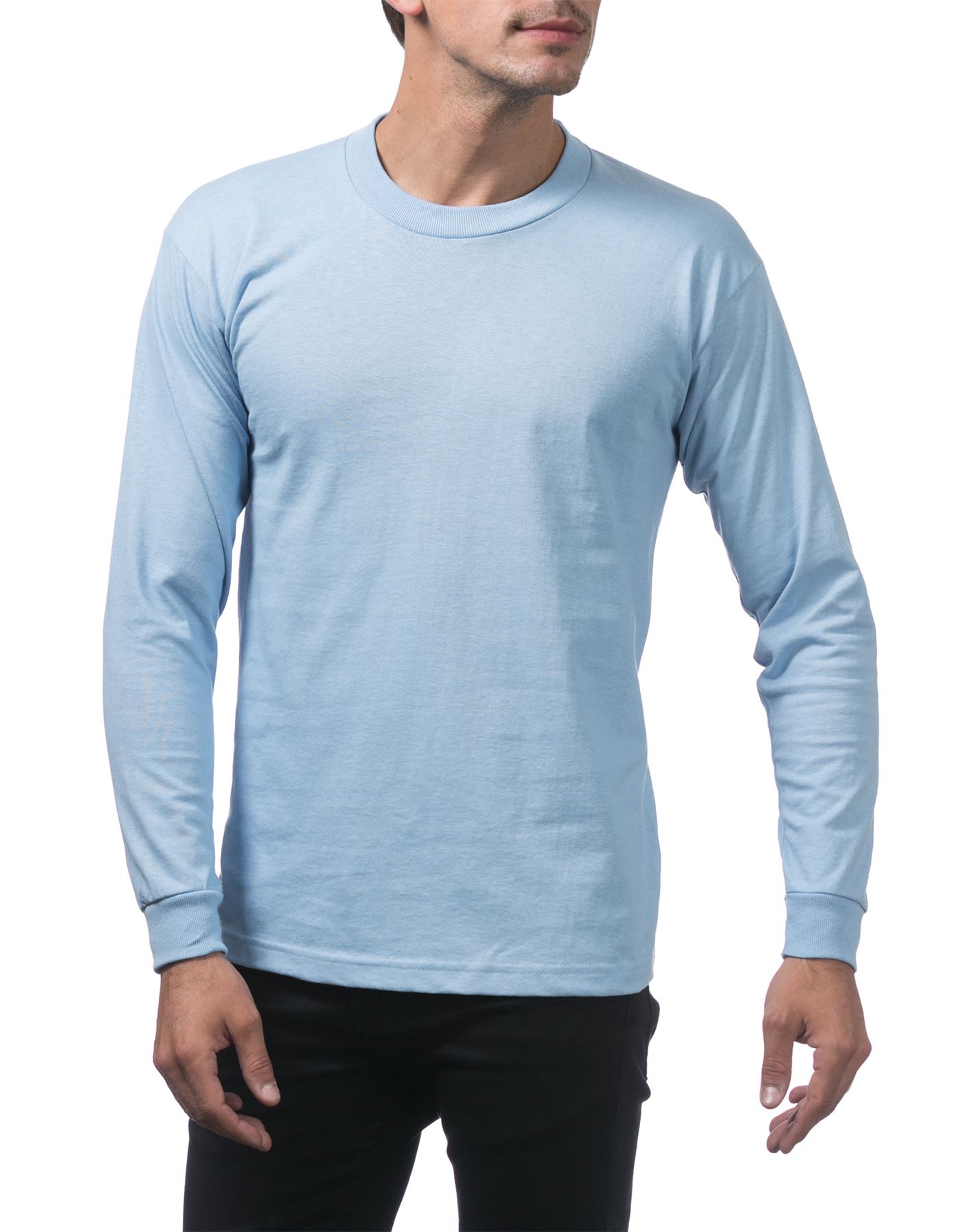 Pro Club Heavyweight Cotton Long Sleeve Crew Neck T-shirt - Picture 89 of 90