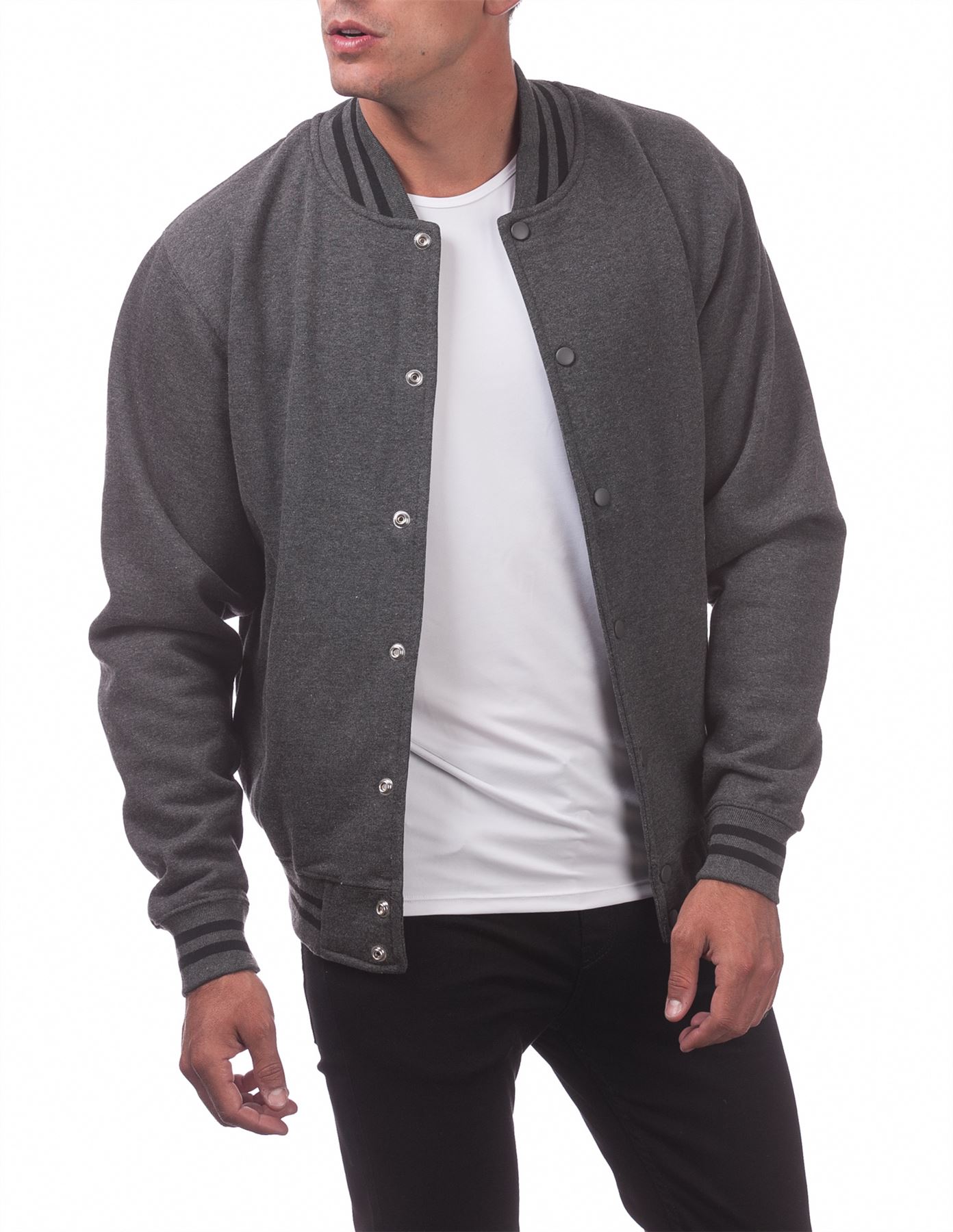 Men's Varsity Fleece Baseball Jacket - Picture 21 of 41