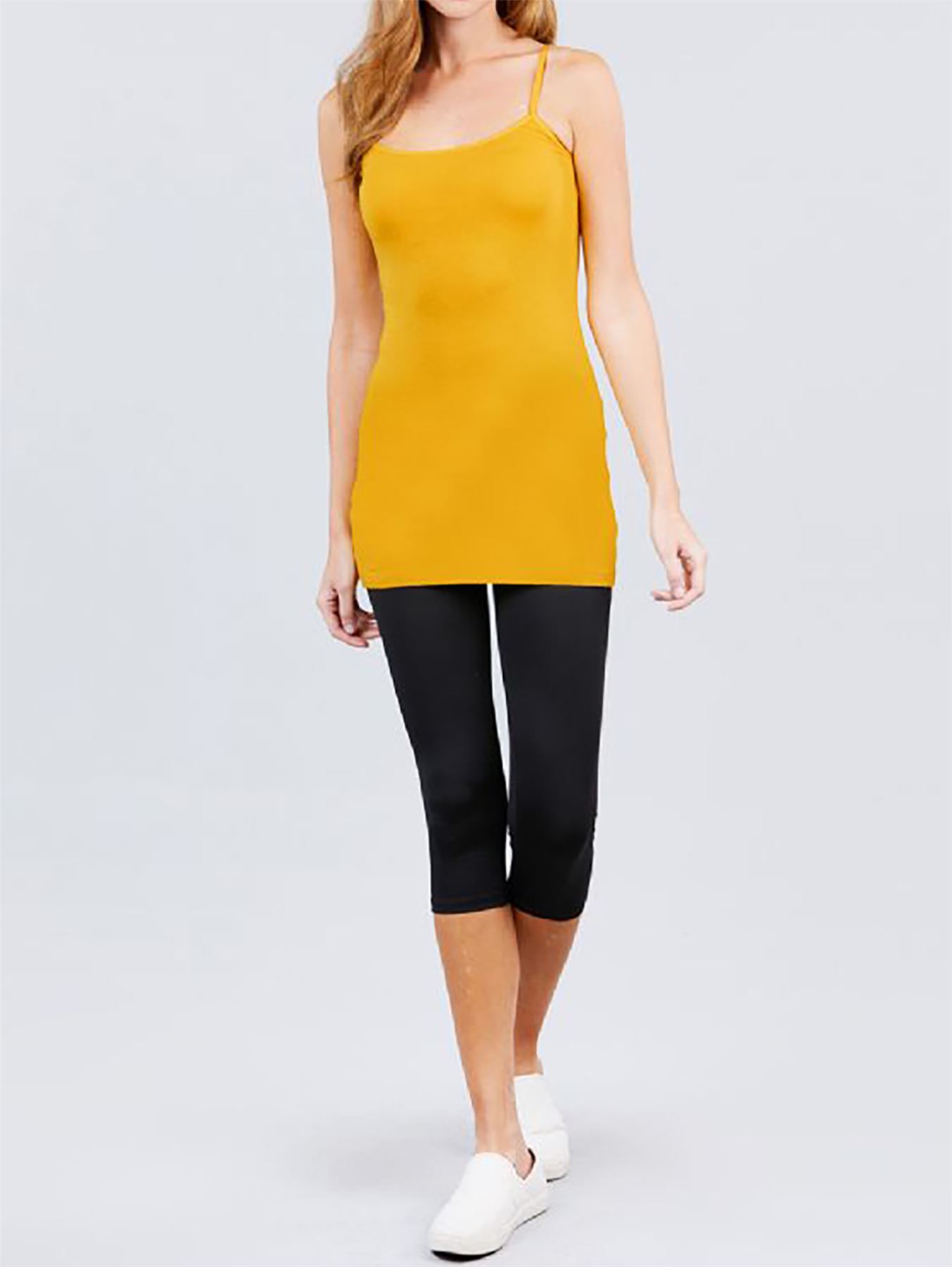 Basic Long Line Adjustable Spaghetti Strap Cami Tank Tops - Picture 69 of 150