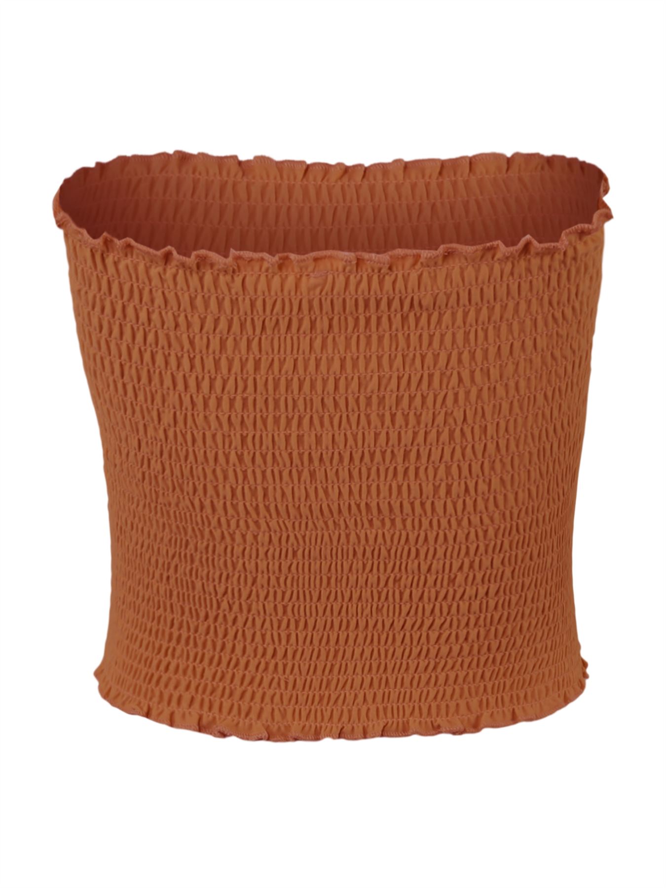 Sexy Fitted Strapless Cotton Smocked Tube Crop Tops - Picture 4 of 116