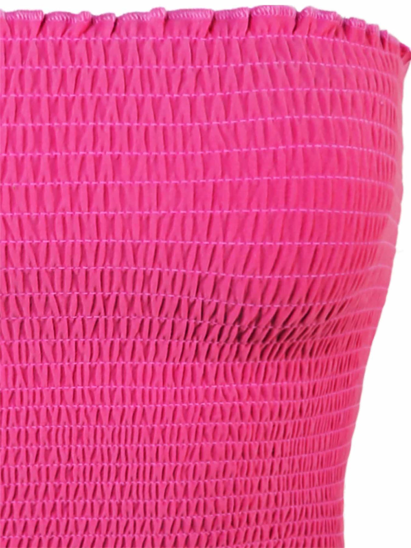 Sexy Fitted Strapless Cotton Smocked Tube Crop Tops - Picture 67 of 116
