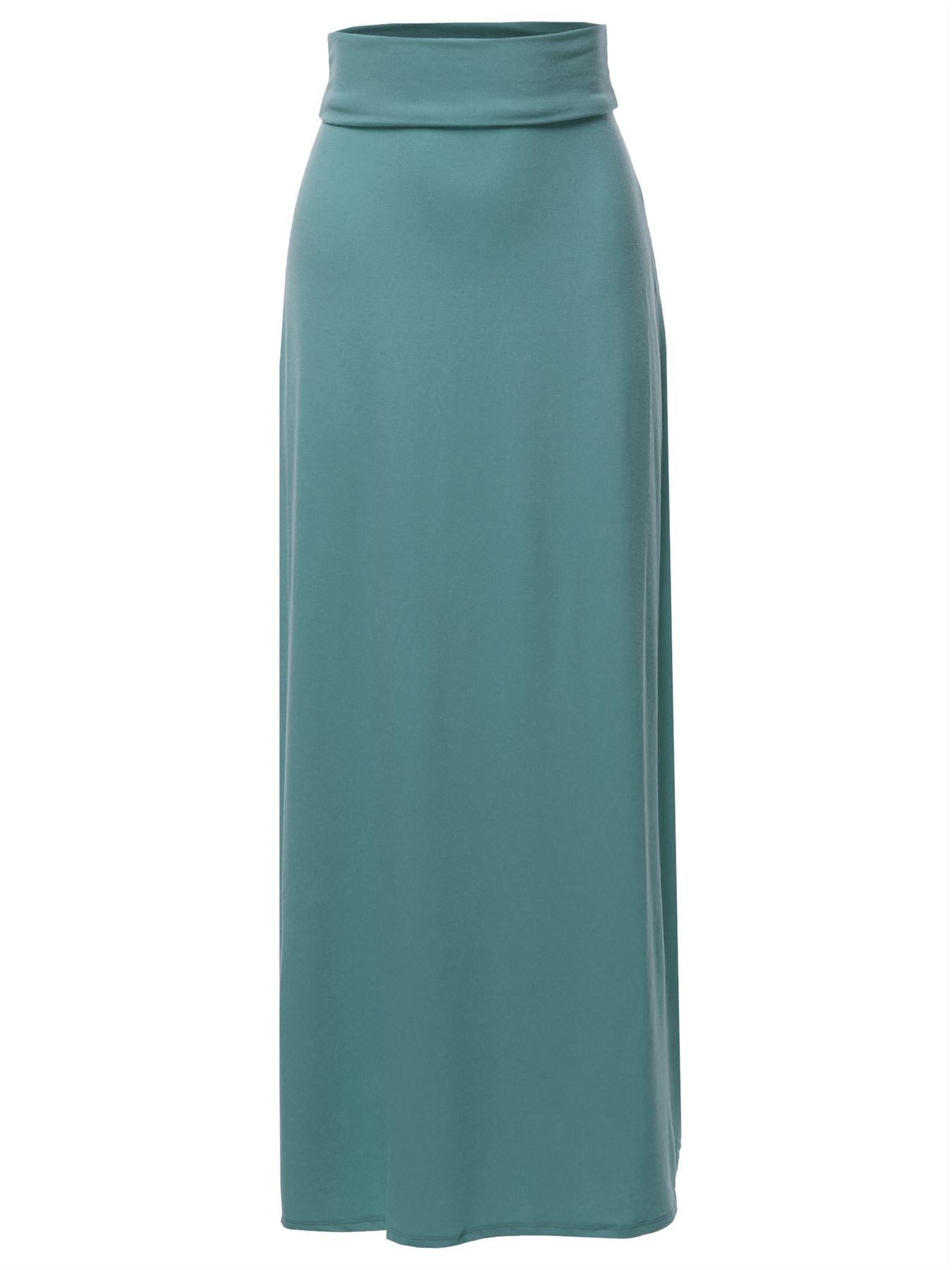 Basic Foldable High Waist Floor Length Maxi Skirts - Picture 10 of 33