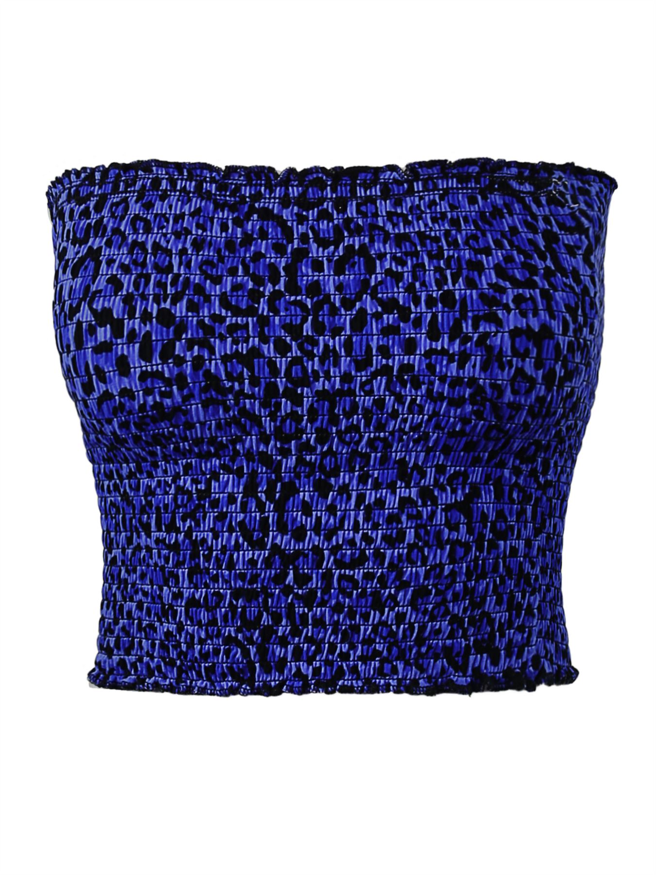 Sexy Fitted Strapless Cotton Smocked Tube Crop Tops - Picture 32 of 116