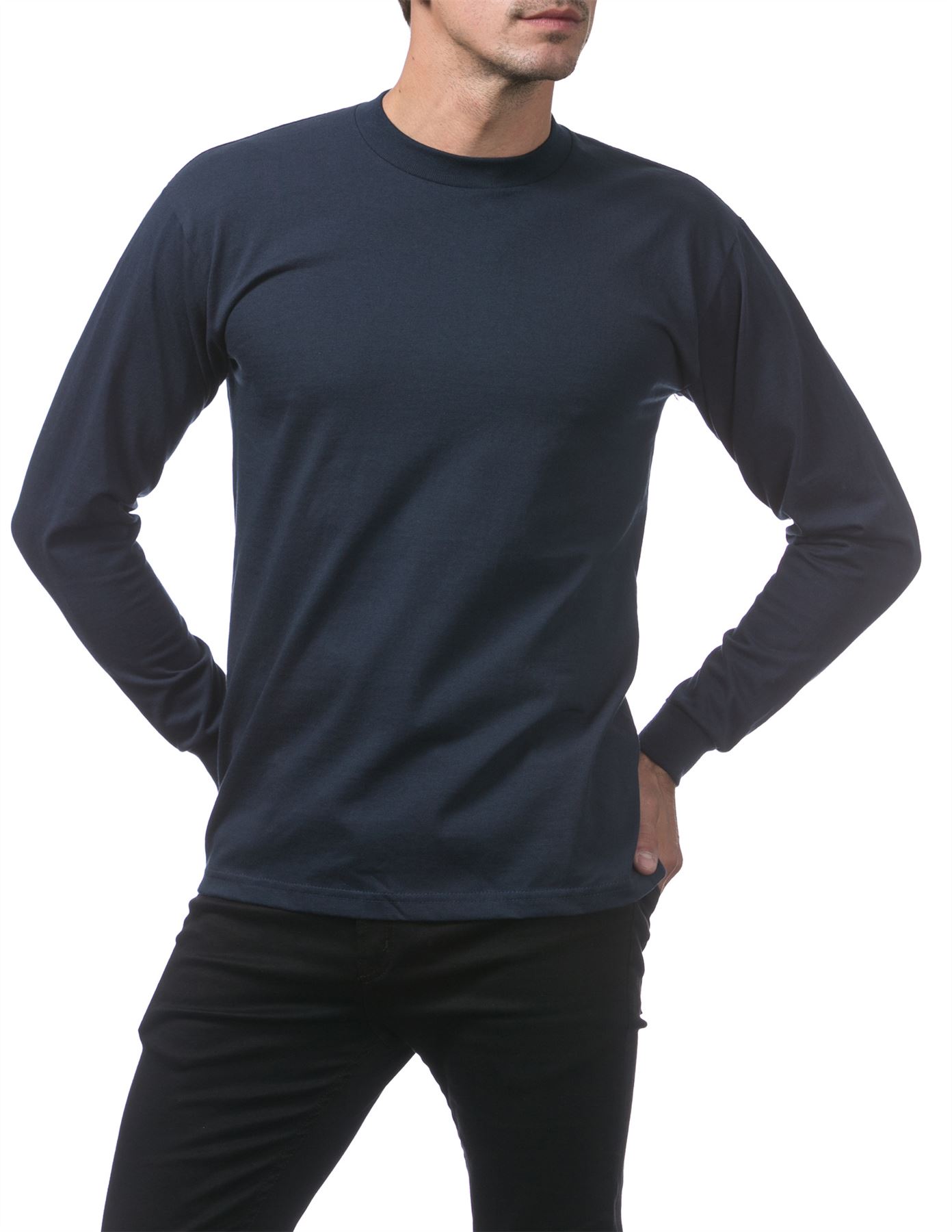 Pro Club Heavyweight Cotton Long Sleeve Crew Neck T-shirt - Picture 63 of 90