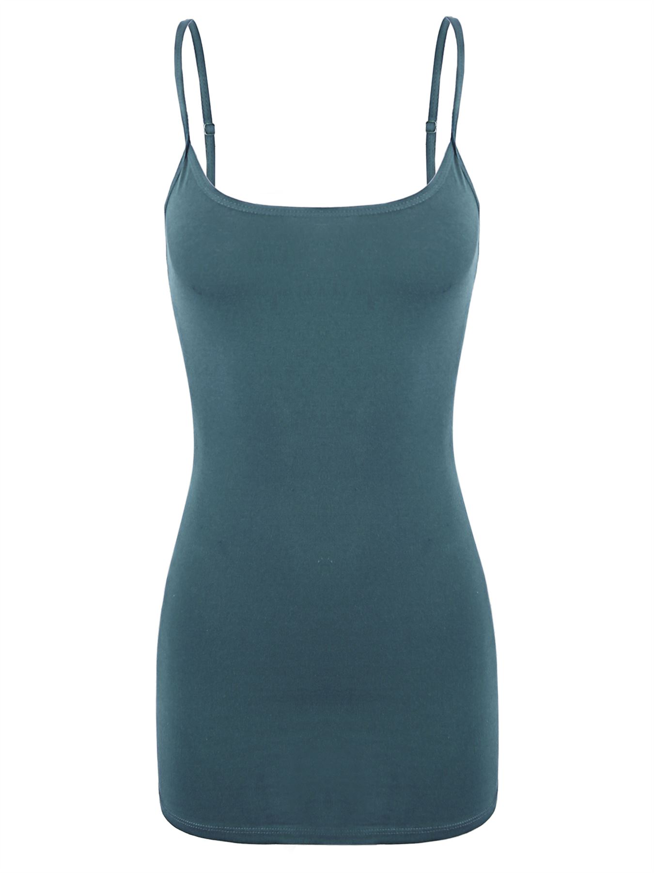 Basic Long Line Adjustable Spaghetti Strap Cami Tank Tops - Picture 26 of 150