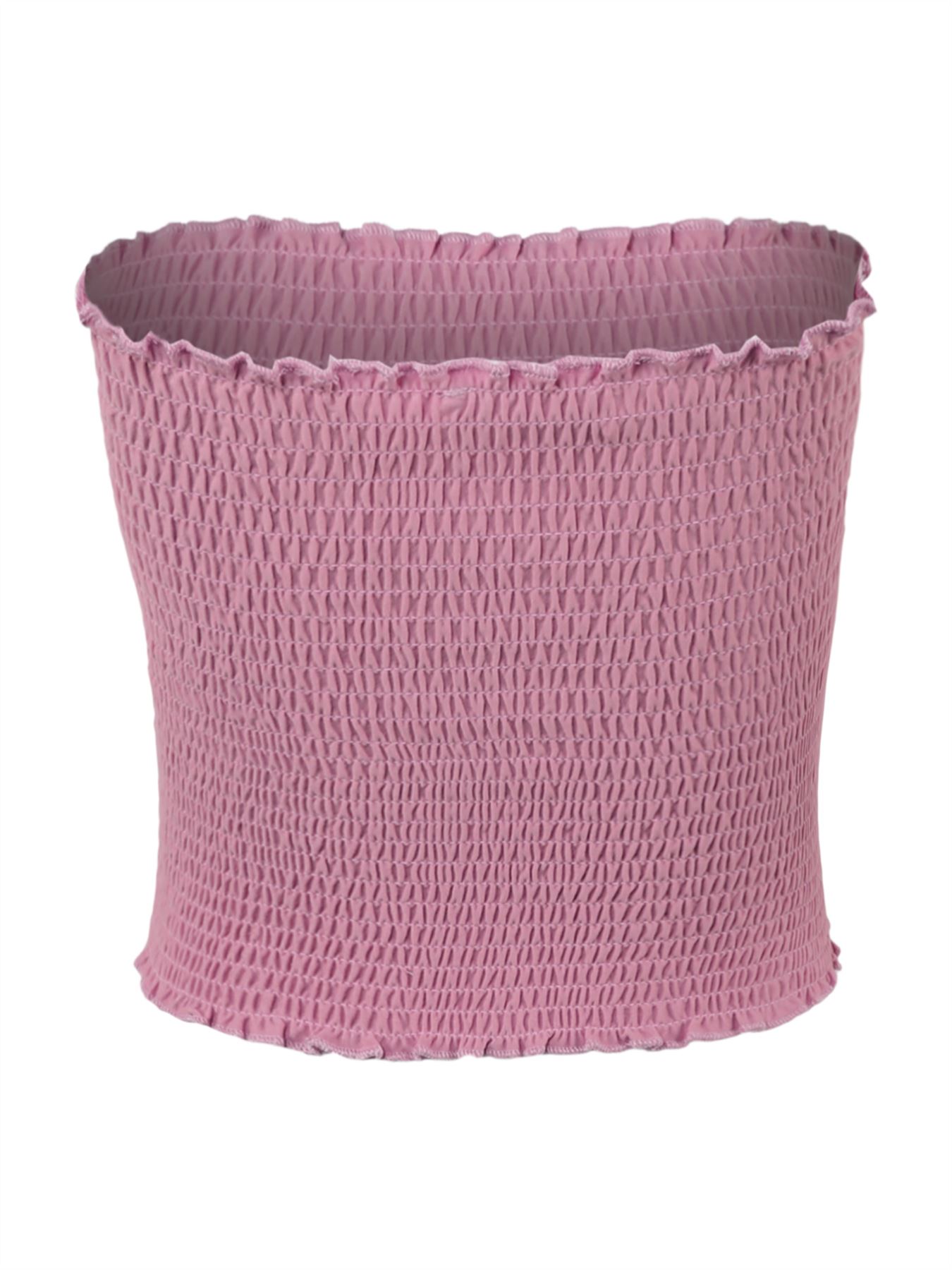 Sexy Fitted Strapless Cotton Smocked Tube Crop Tops - Picture 76 of 116