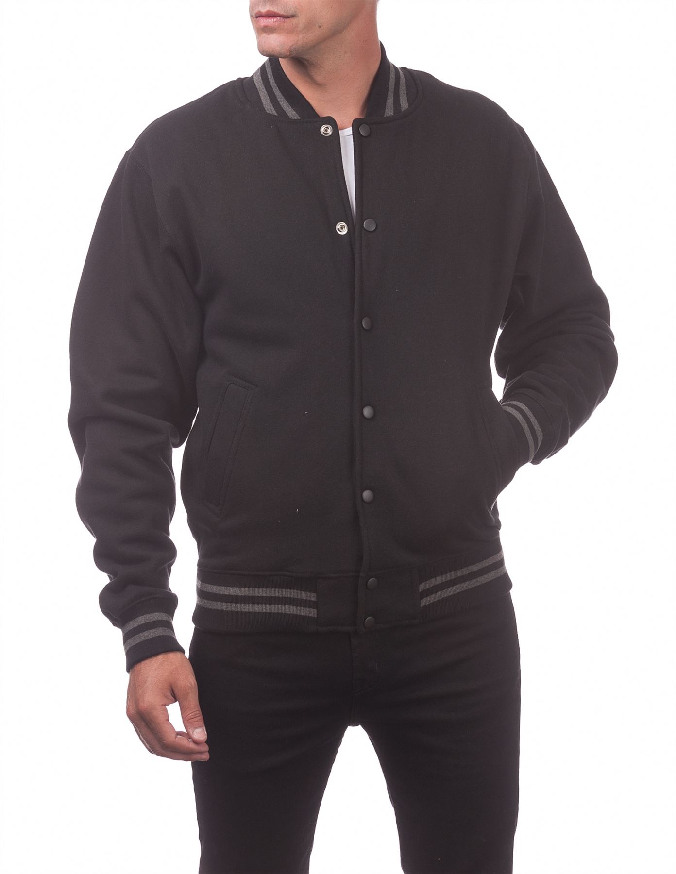 Men's Varsity Fleece Baseball Jacket - Picture 4 of 41