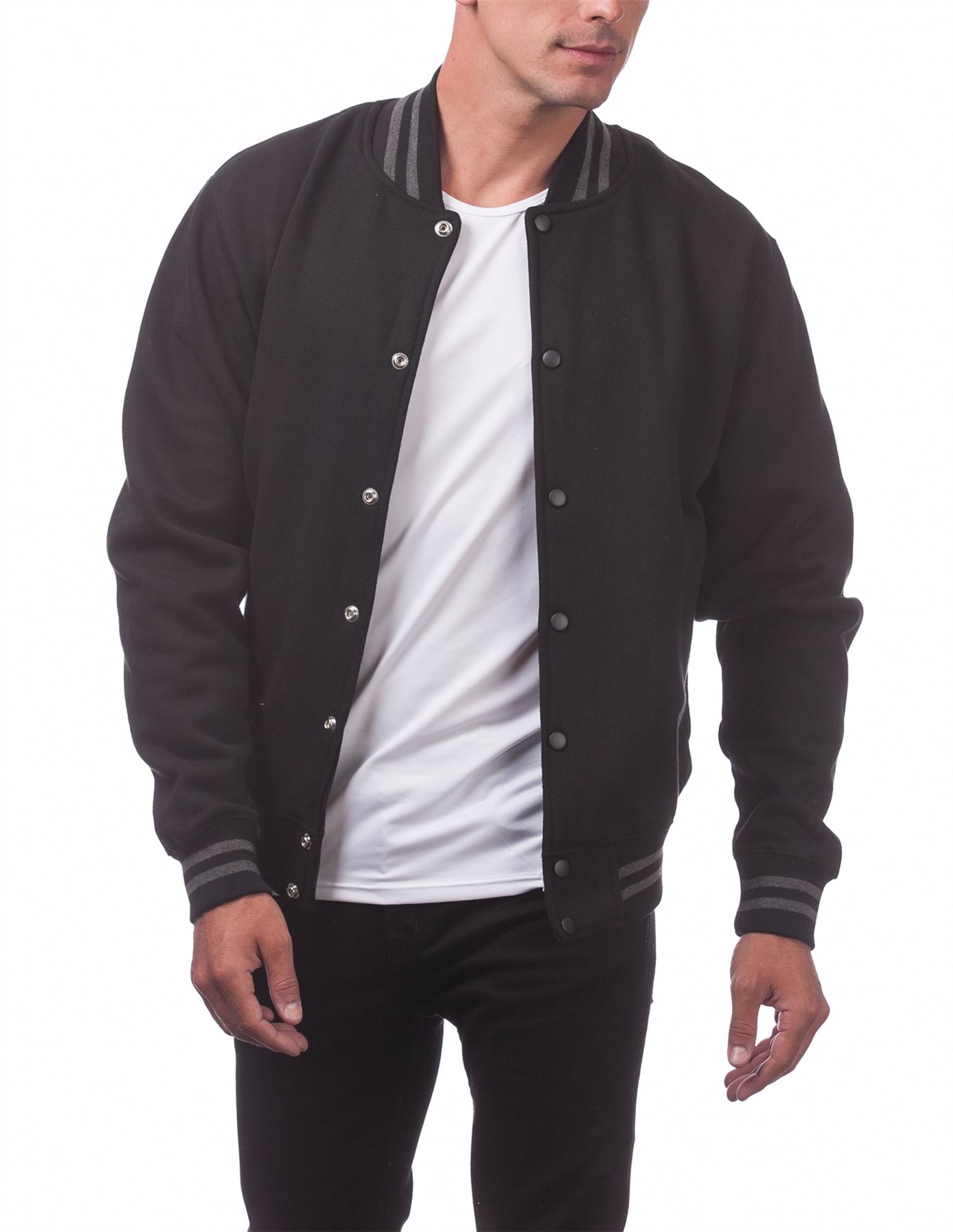 Men's Varsity Fleece Baseball Jacket - Picture 5 of 41