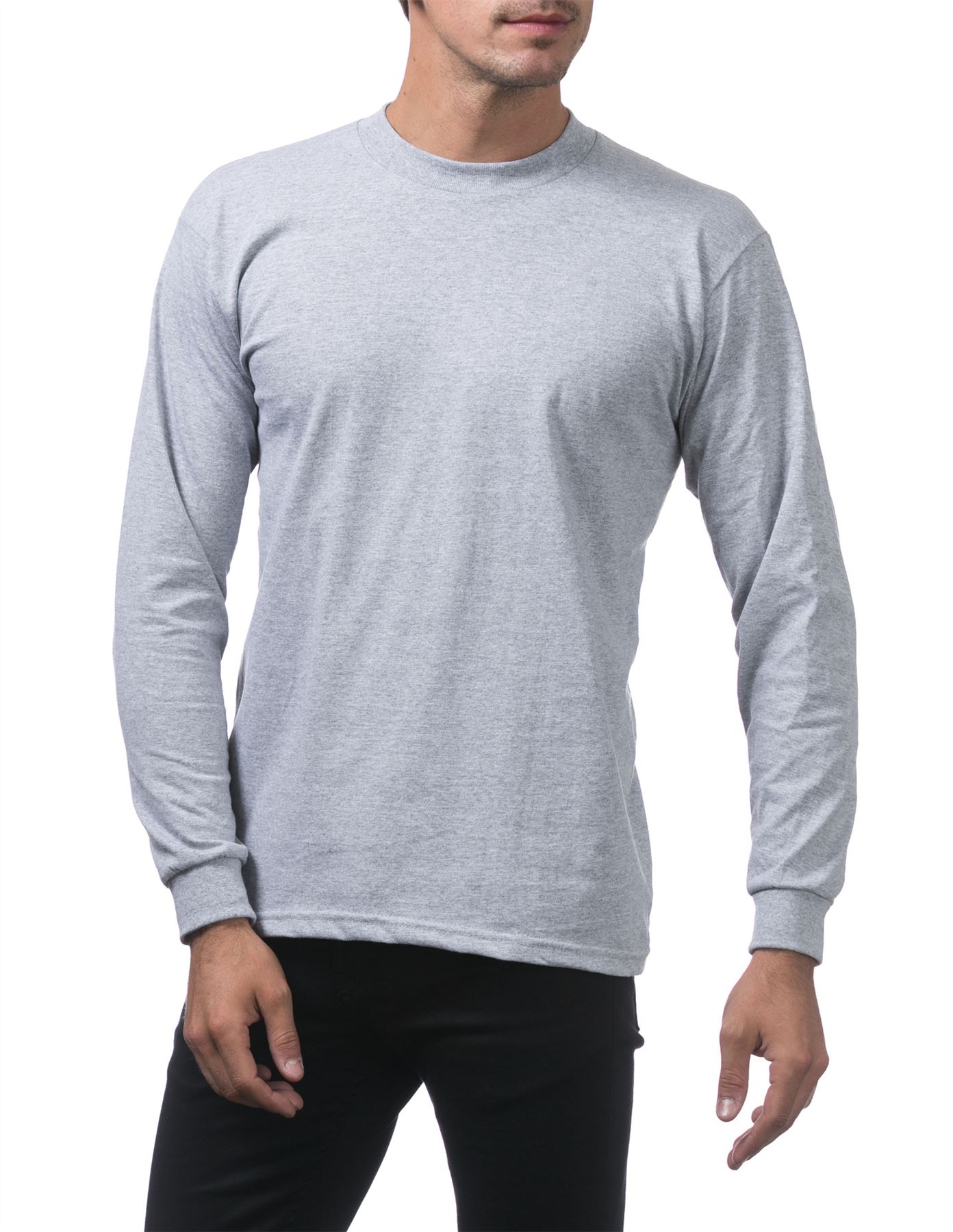 Pro Club Heavyweight Cotton Long Sleeve Crew Neck T-shirt - Picture 30 of 90