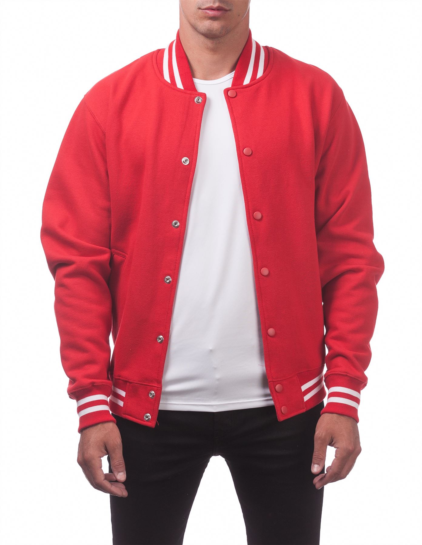 Men's Varsity Fleece Baseball Jacket - Picture 32 of 41