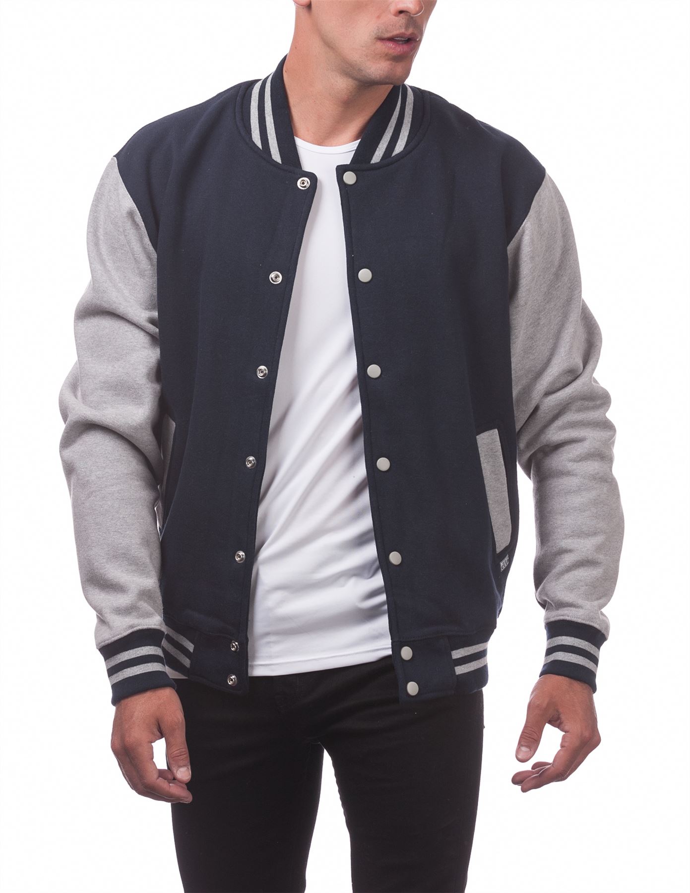 Men's Varsity Fleece Baseball Jacket - Picture 30 of 41