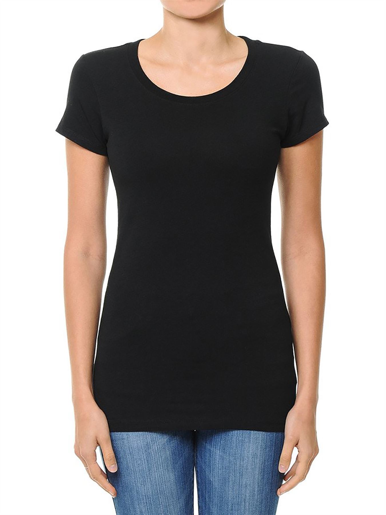 Crew Neck Short Sleeve Basic Top Shirts - Picture 3 of 21