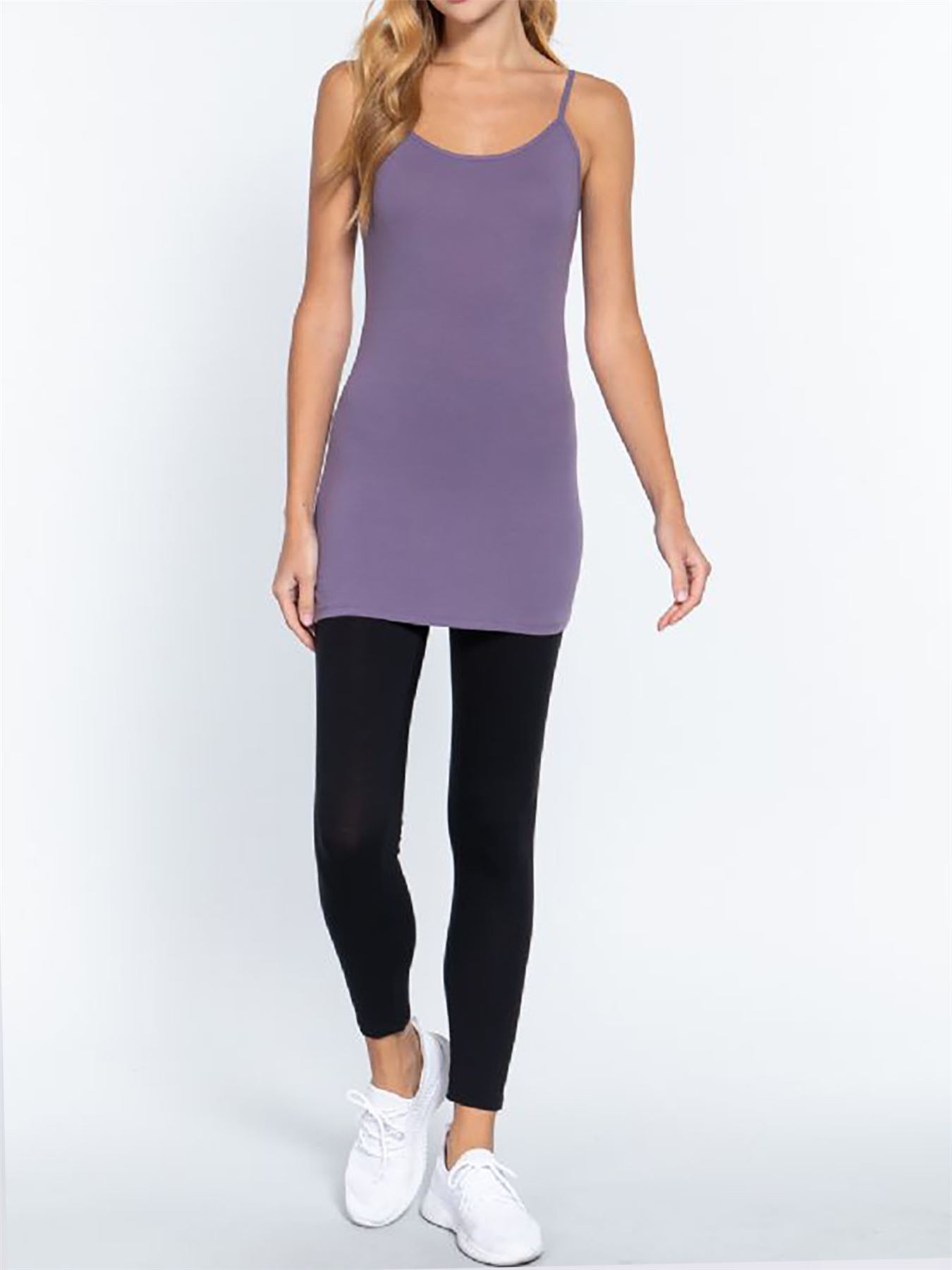 Basic Long Line Adjustable Spaghetti Strap Cami Tank Tops - Picture 33 of 150