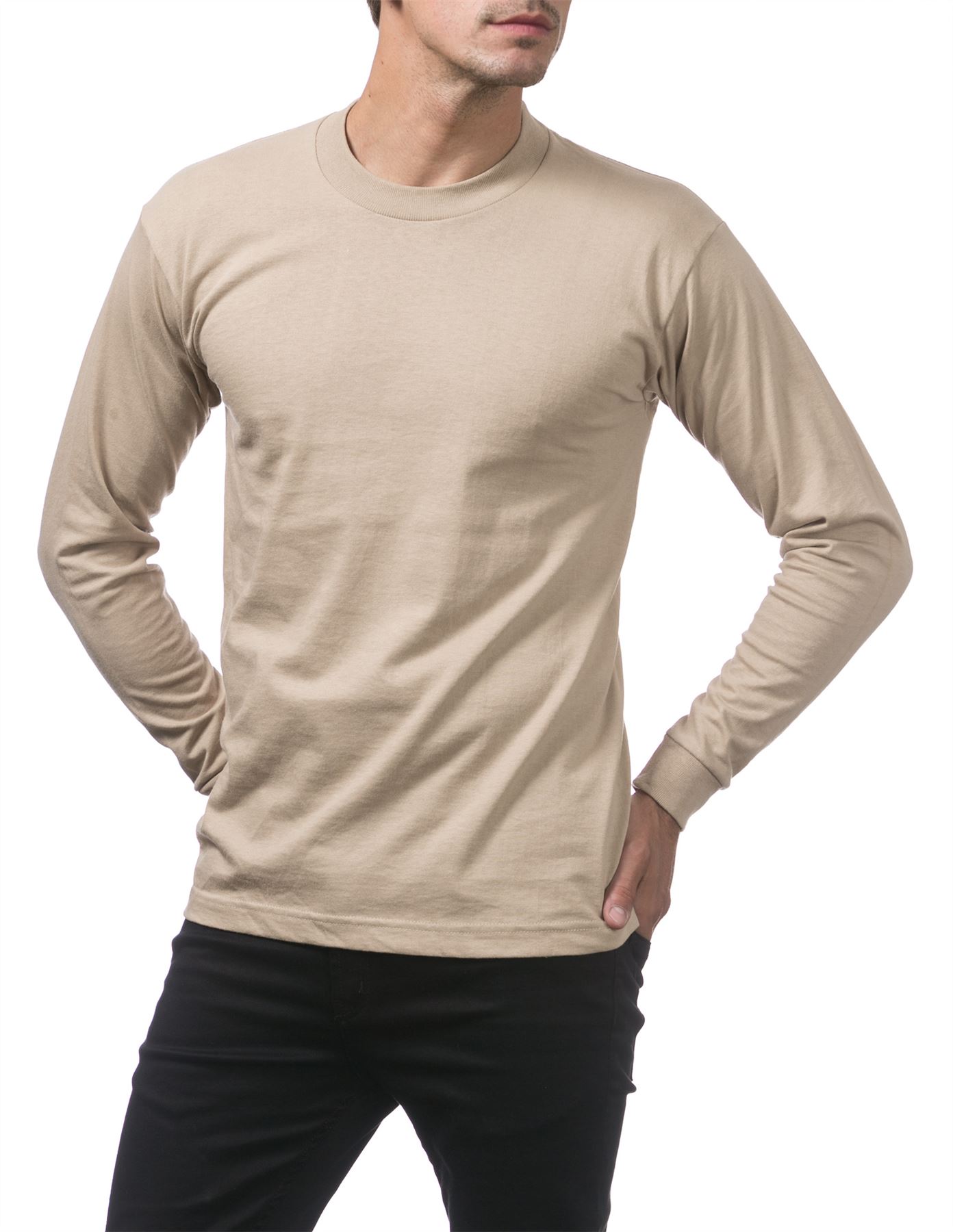 Pro Club Heavyweight Cotton Long Sleeve Crew Neck T-shirt - Picture 51 of 90
