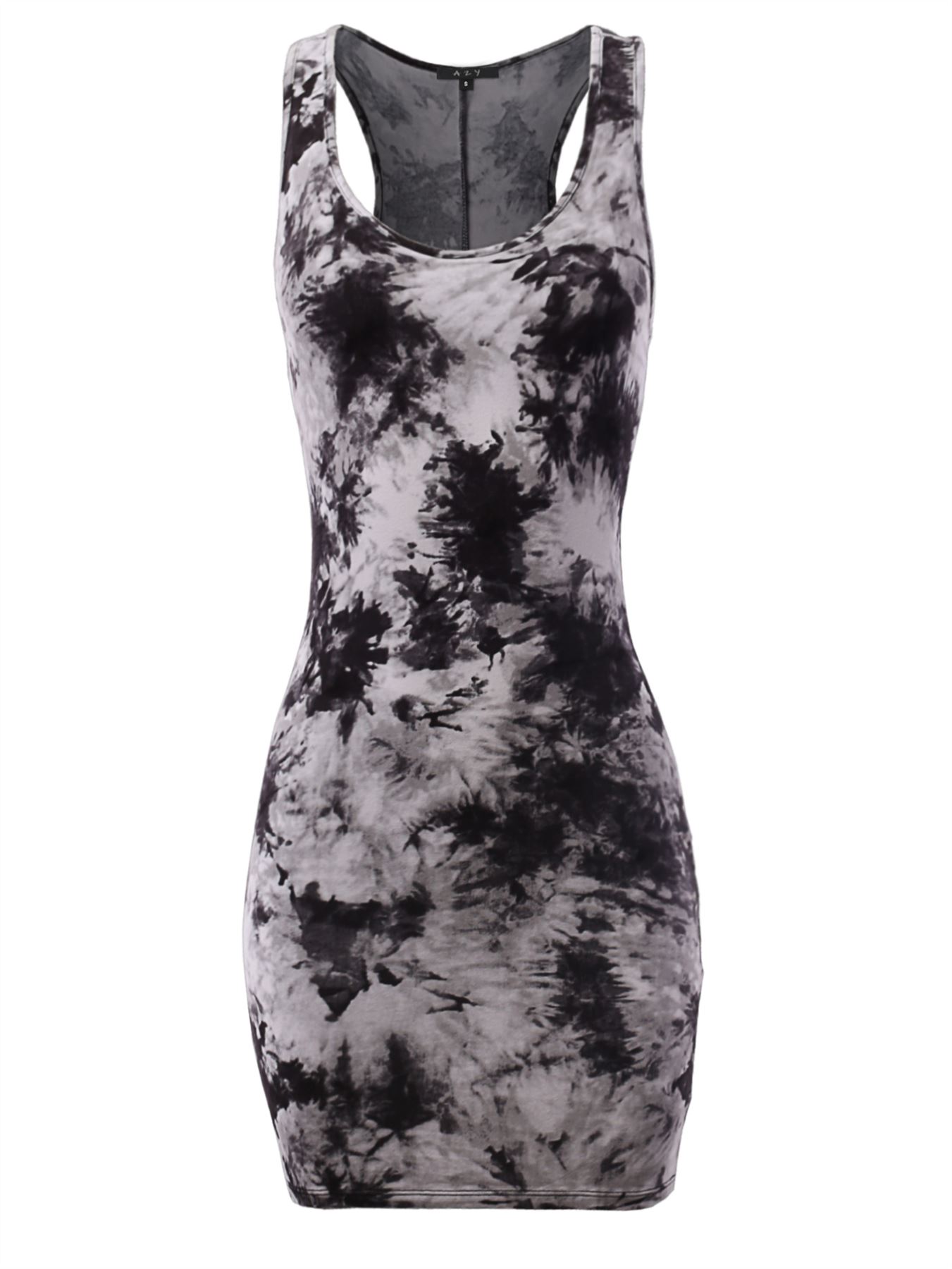 Scoop Neck Racerback Sleeveless Bodycon Dress - Picture 7 of 9