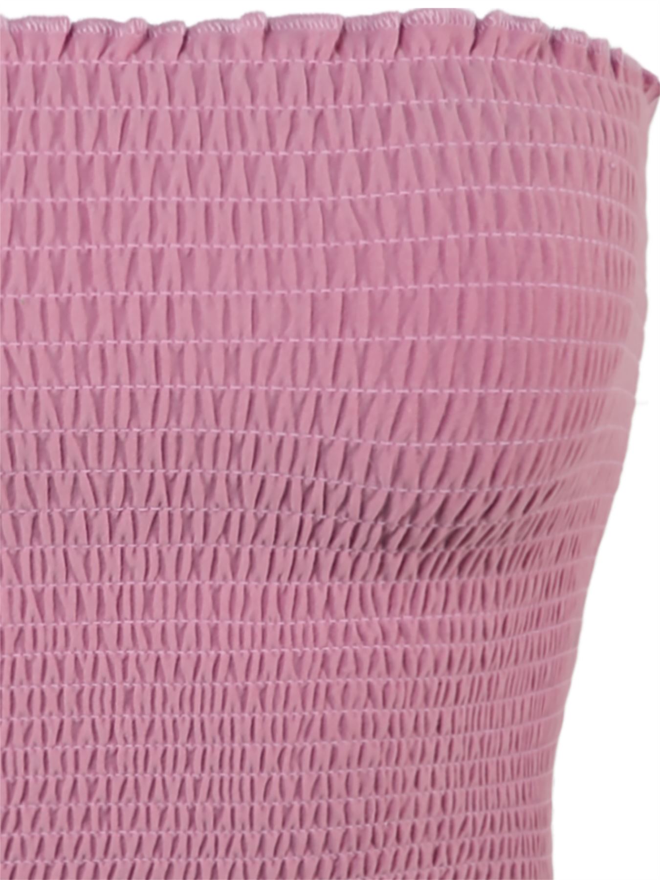 Sexy Fitted Strapless Cotton Smocked Tube Crop Tops - Picture 77 of 116