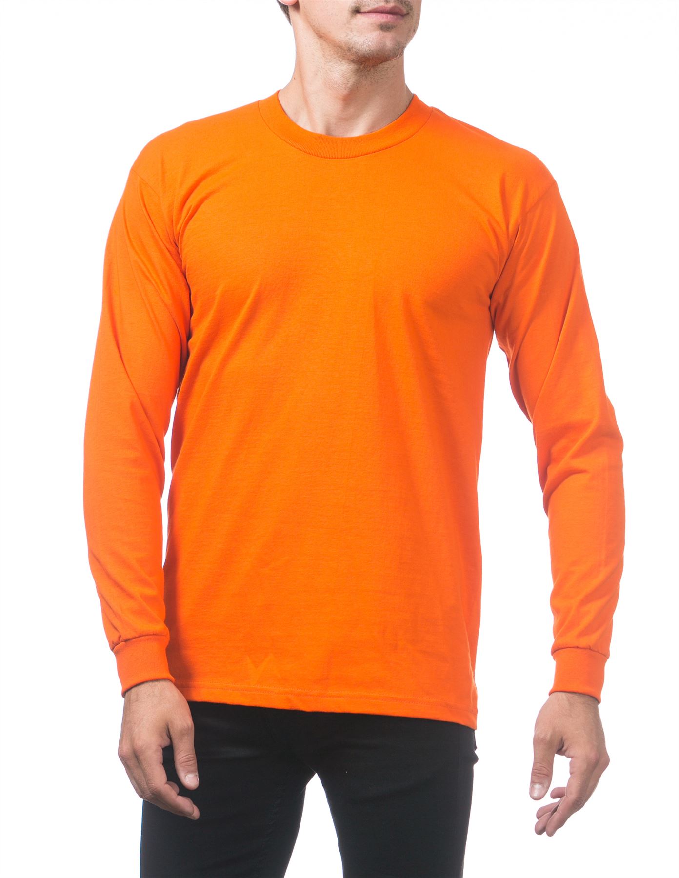 Pro Club Heavyweight Cotton Long Sleeve Crew Neck T-shirt - Picture 71 of 90