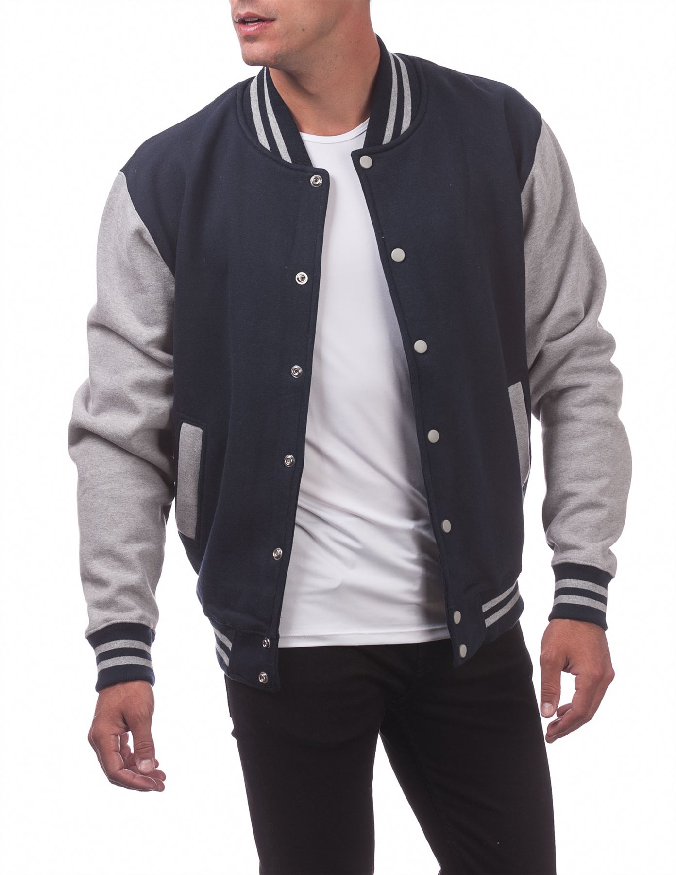 Men's Varsity Fleece Baseball Jacket - Picture 31 of 41