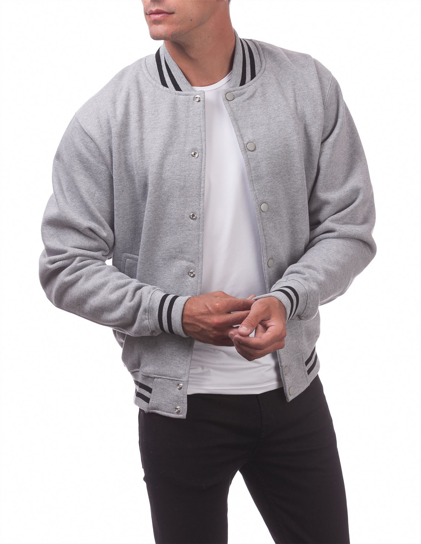 Men's Varsity Fleece Baseball Jacket - Picture 26 of 41