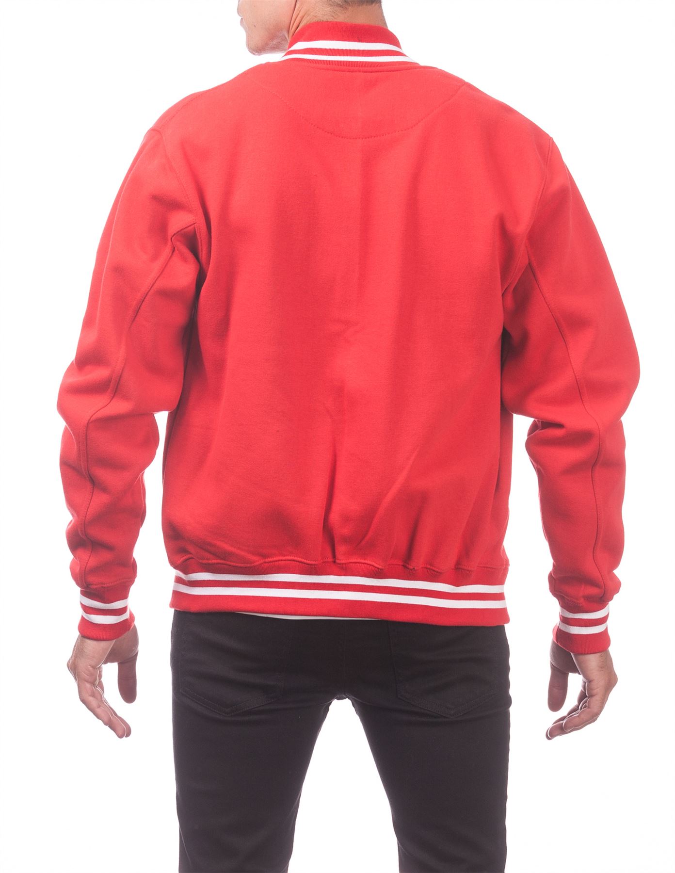 Men's Varsity Fleece Baseball Jacket - Picture 33 of 41