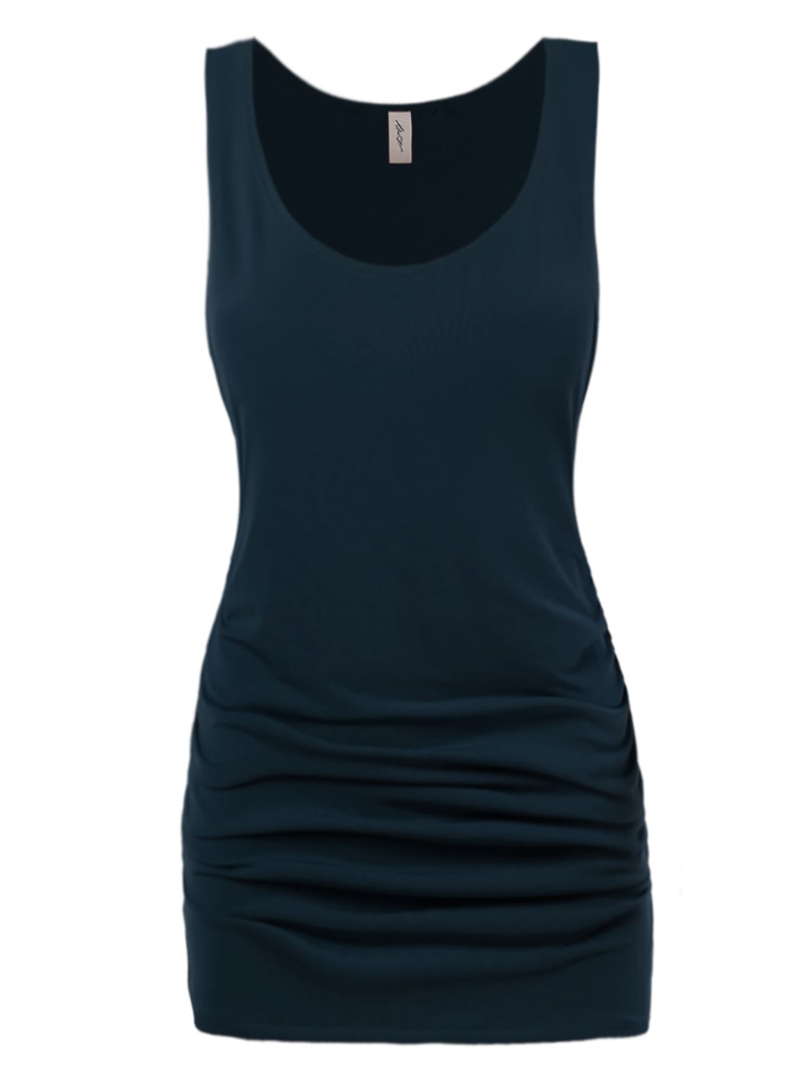 Top sin mangas de tela premium ajustada lateral fruncida - Imagen 189 de 204